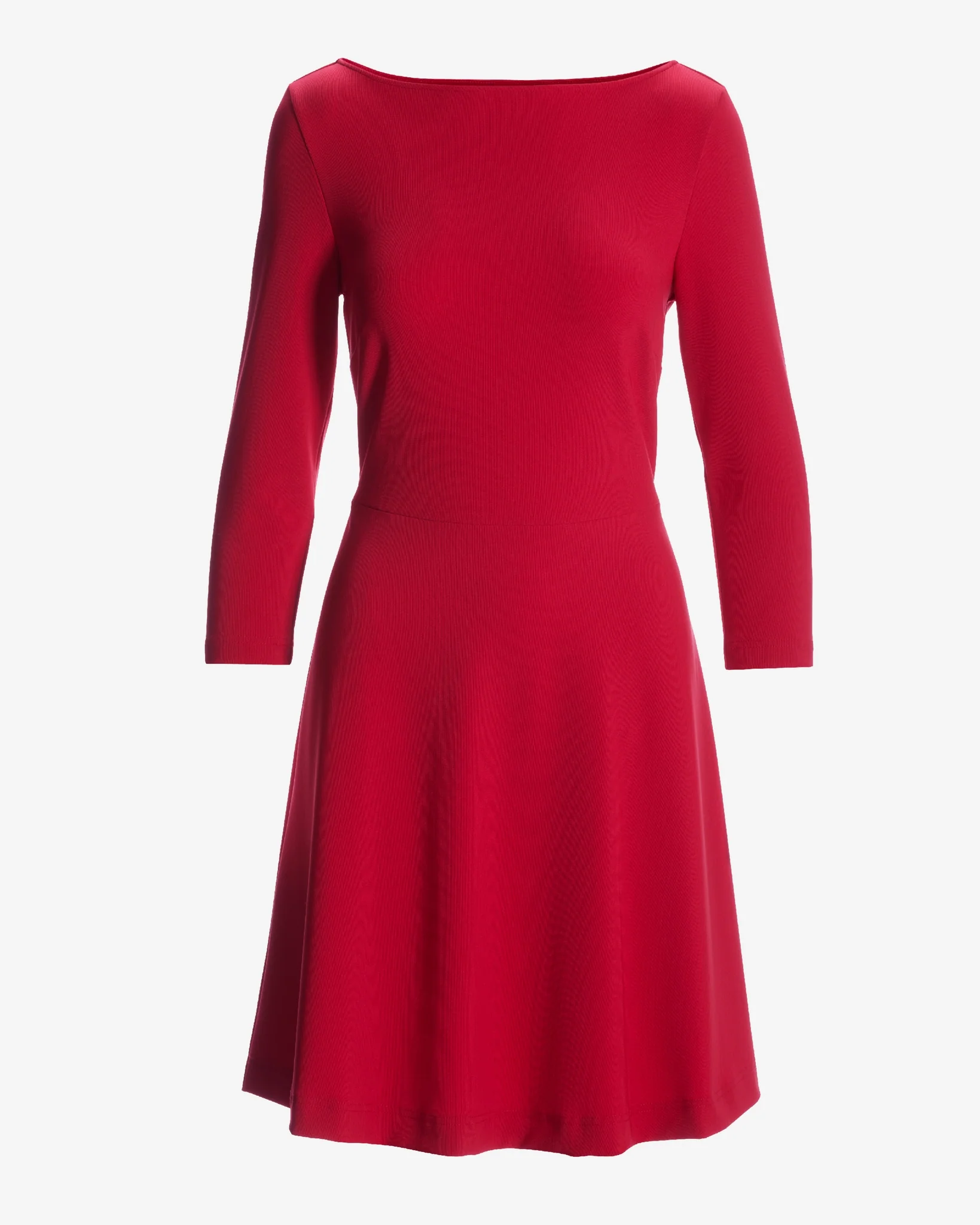 Beyond Travel Long Sleeve Ballet Neck Fit and Flare Dress French Kiss - Futureuc