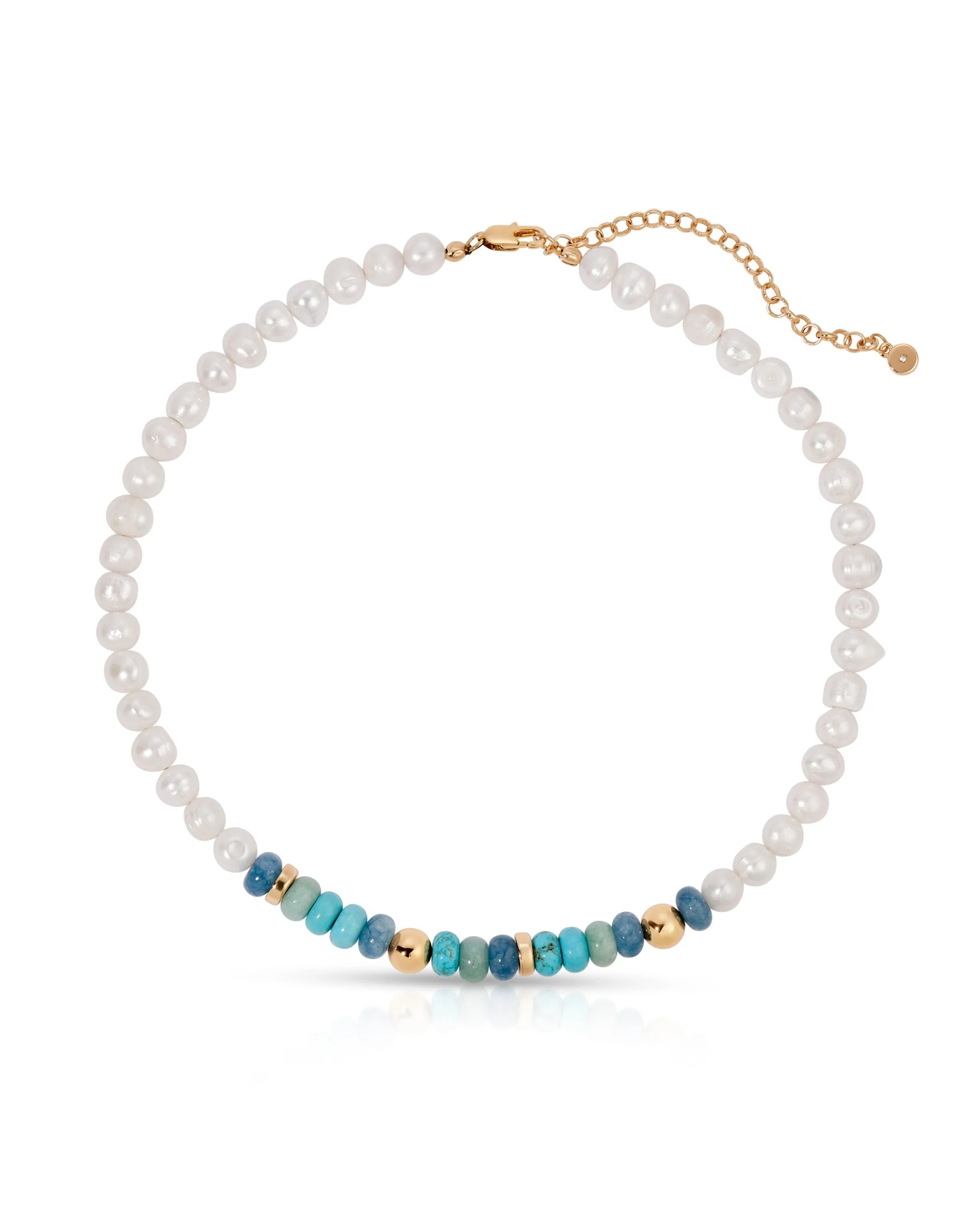 Beach Day Pearl and Gemstone Necklace - Futureuc