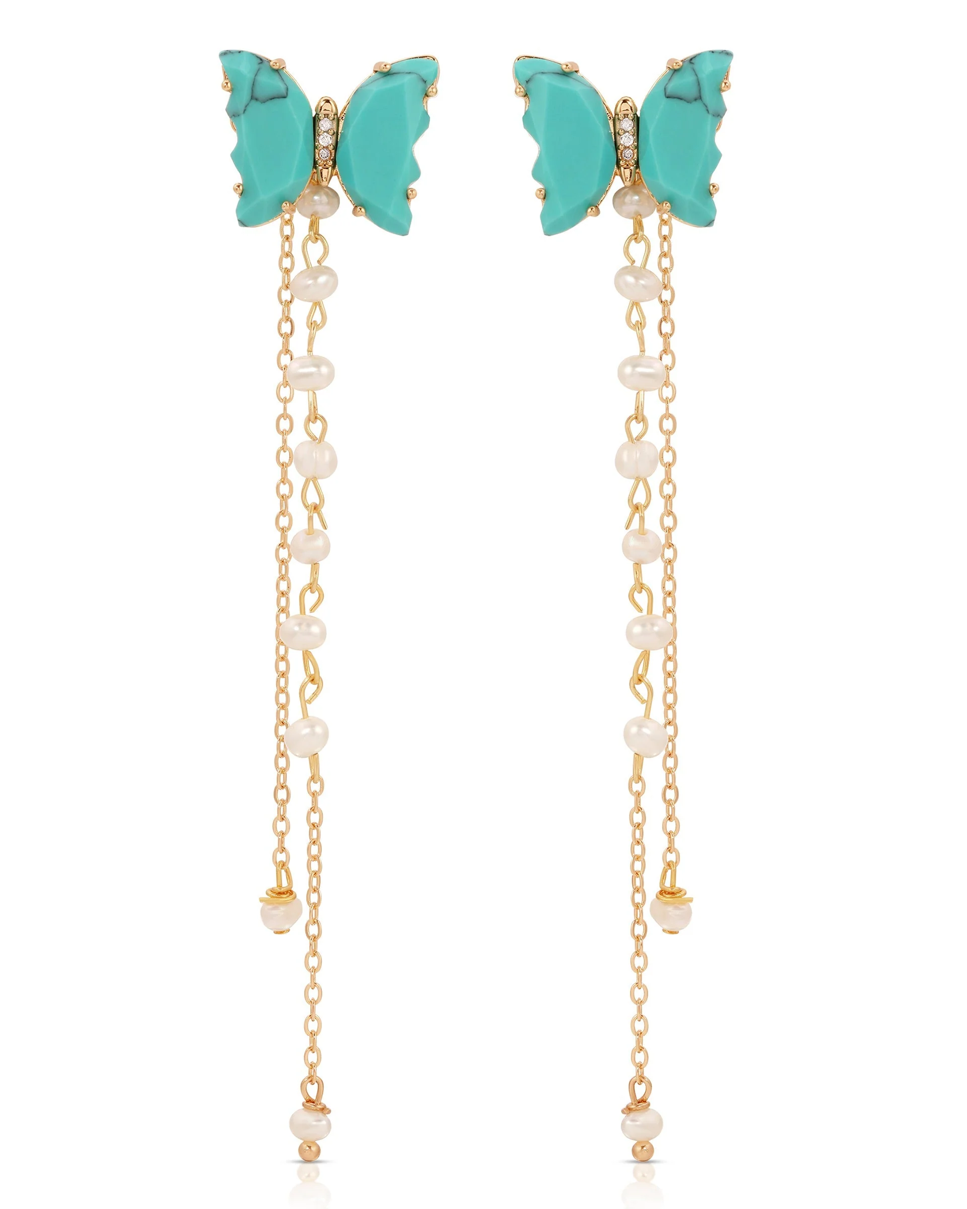 Turquoise Butterfly Dangle Earrings - Futureuc