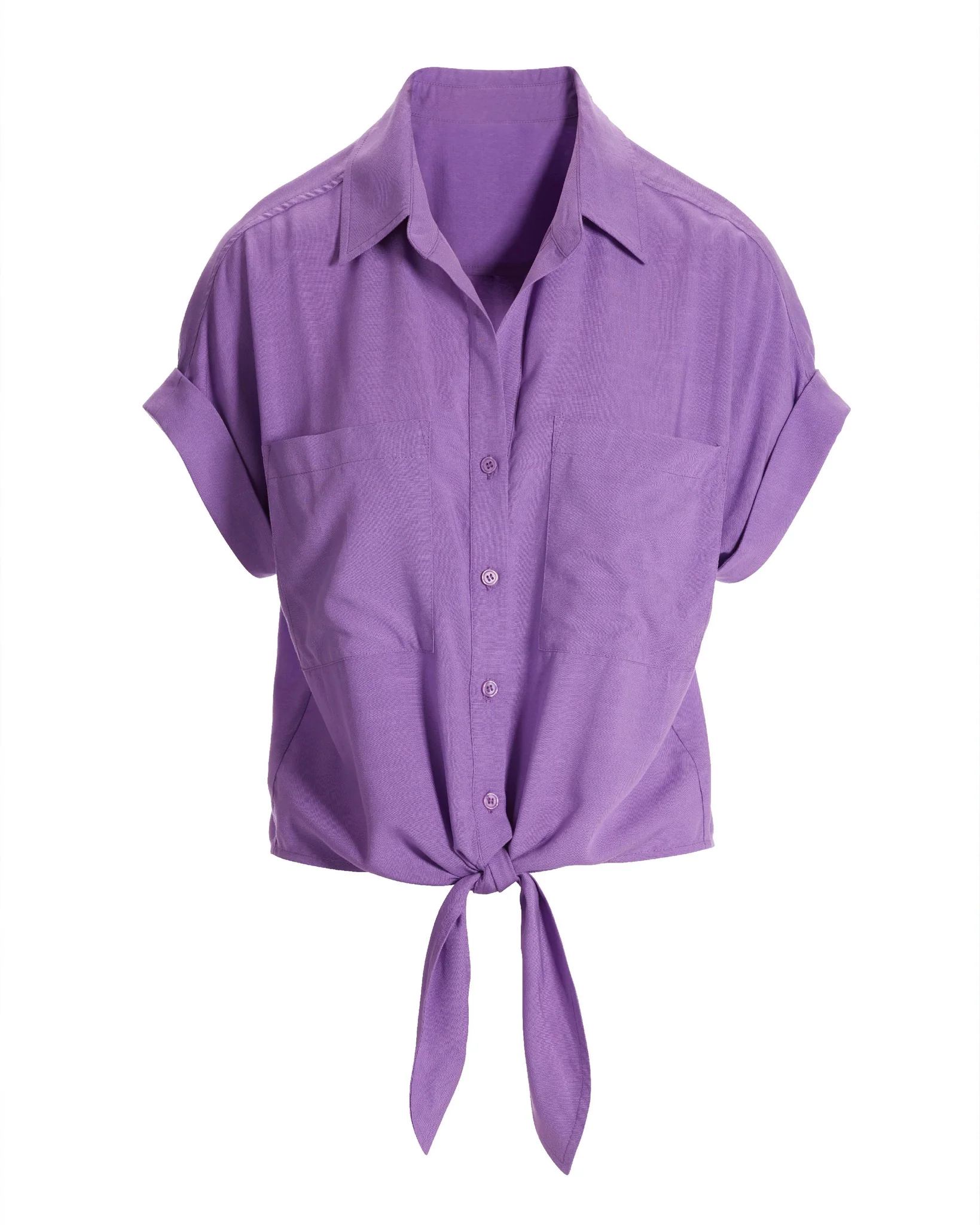 Versatile Short Sleeve Camp Shirt Amethyst Orchid - Futureuc