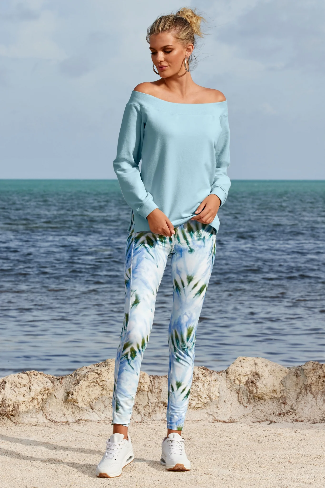 B Active Tie Dye Sport Legging Blue/Green Multi - Futureuc