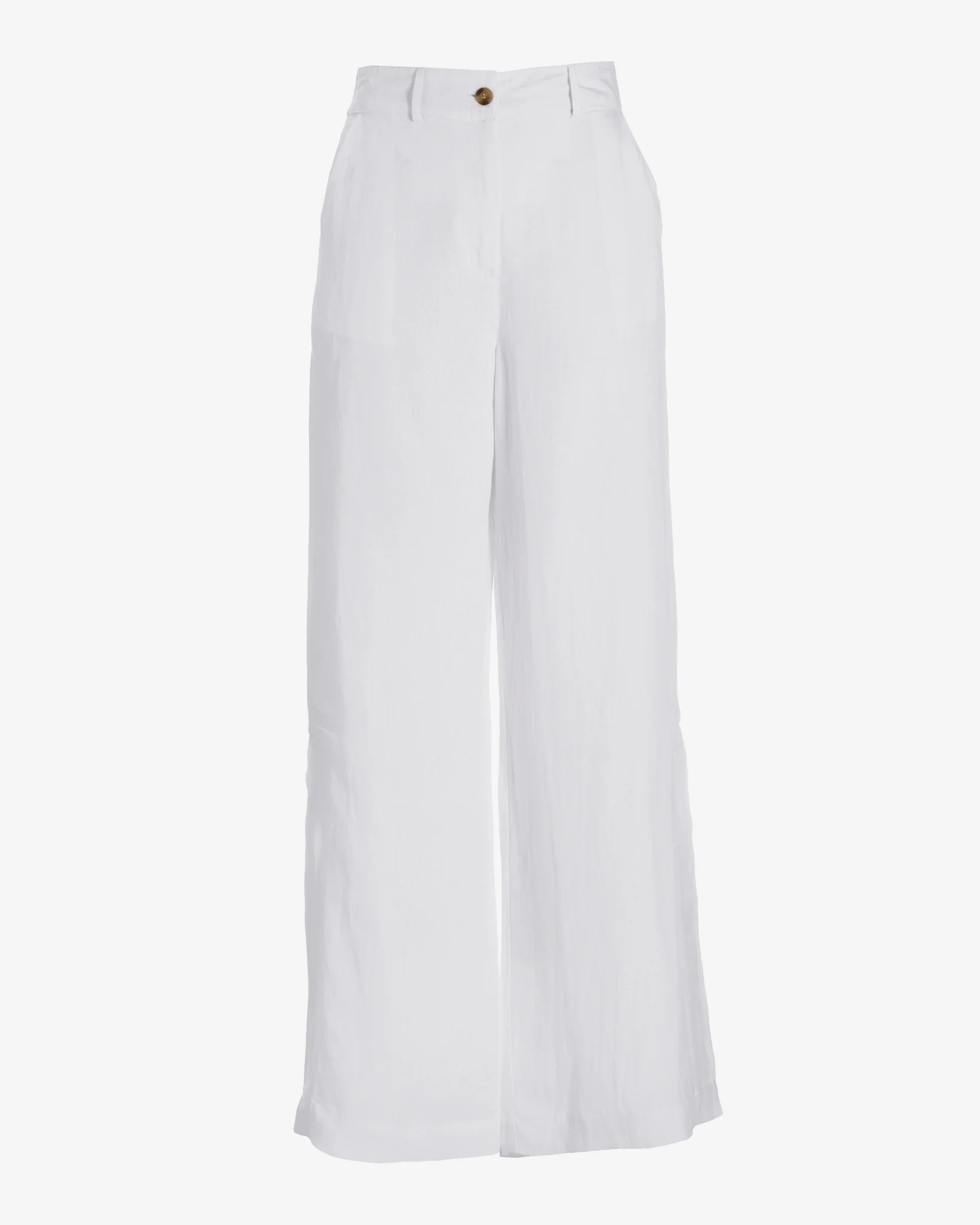 Casual side slit Linen pant White - Futureuc