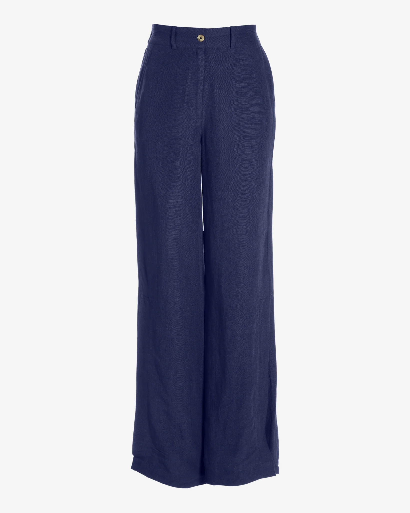 Casual side slit Linen pant Navy - Futureuc