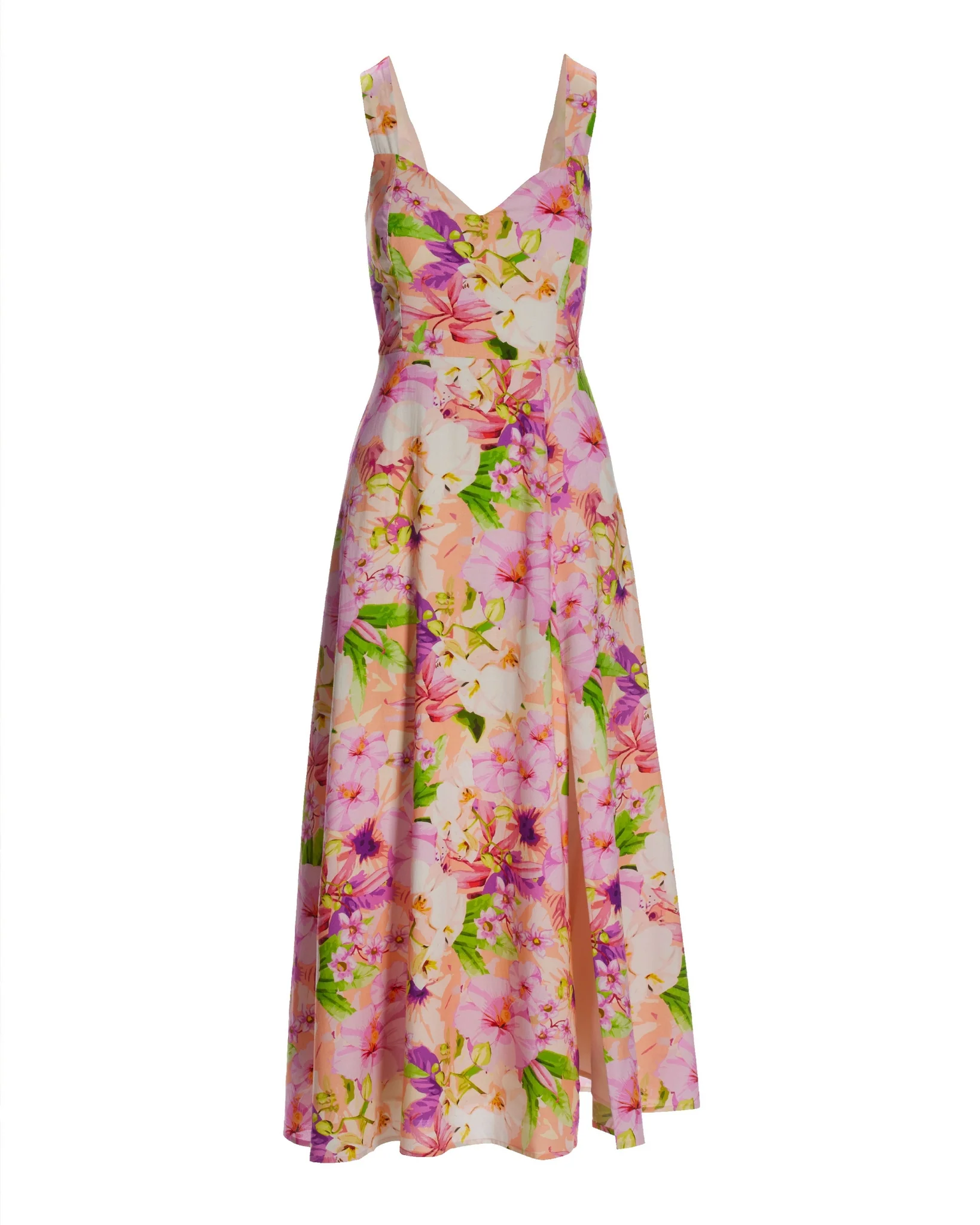 Cabo Fleurs Print Ankle Length Dress Pink - Futureuc