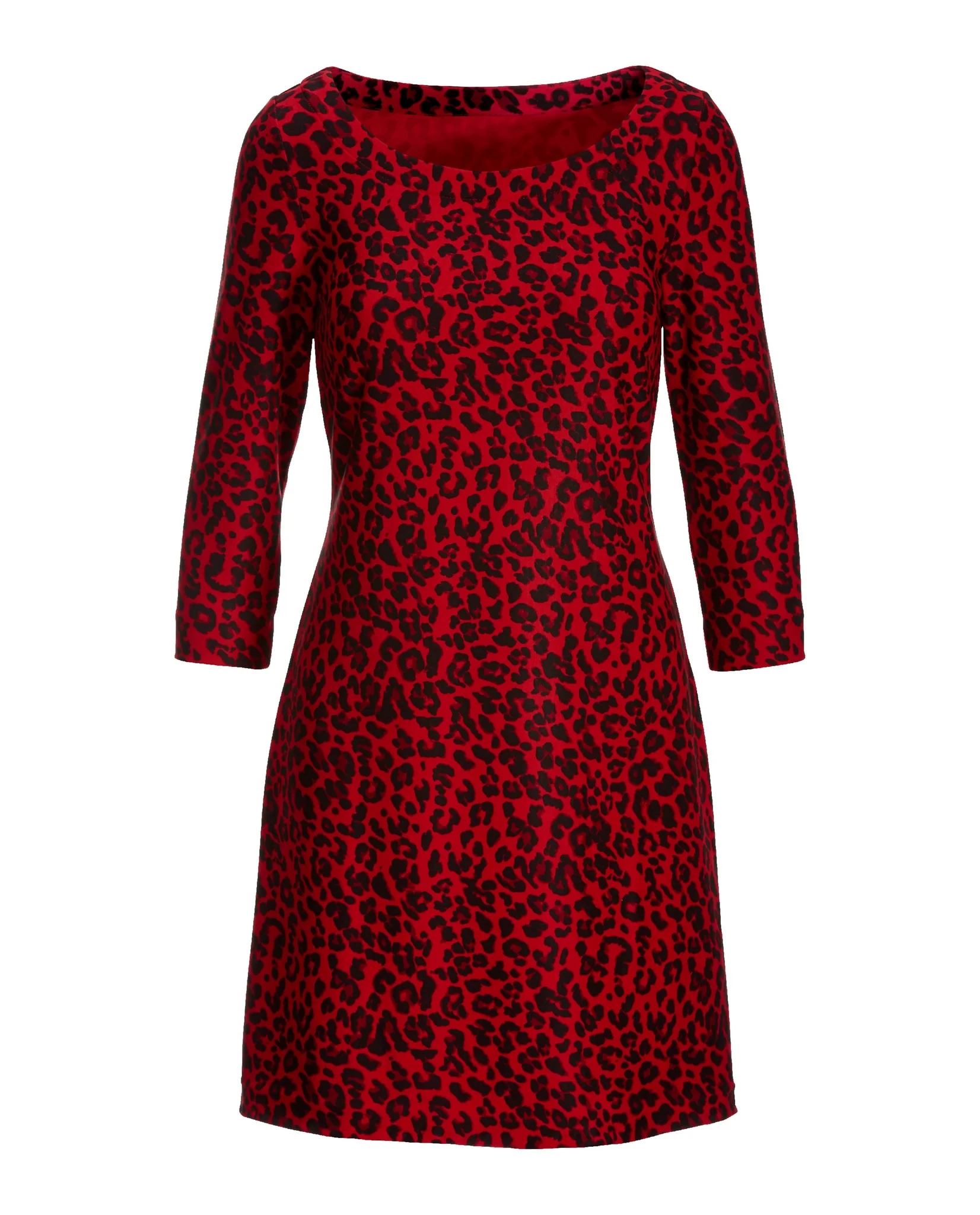 Beyond Travel Animal Swing Dress Jet Black/French Kiss - Futureuc