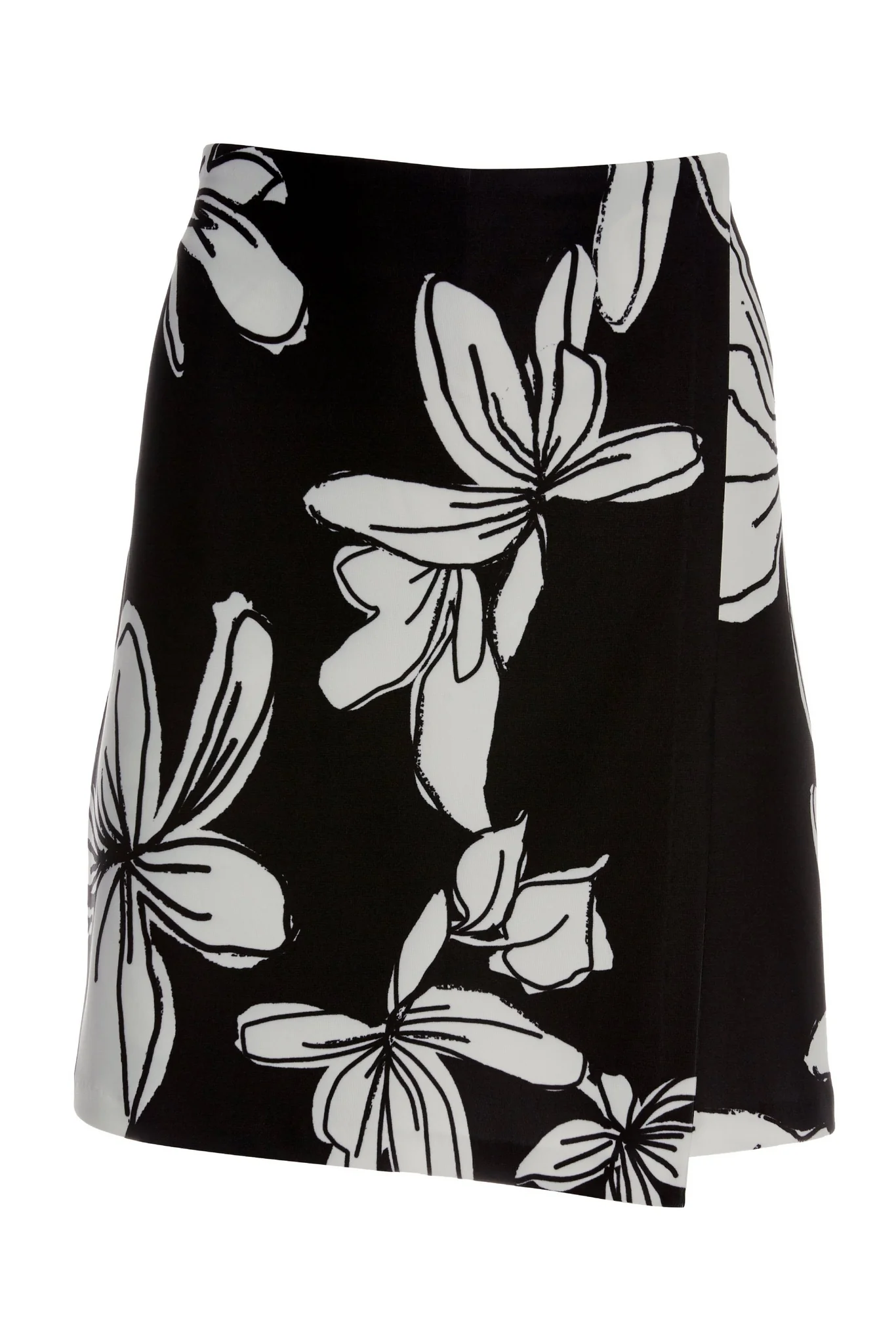 Beyond Travel Hibiscus Floral Classic Skort Jet Black/Ivory Coast - Futureuc