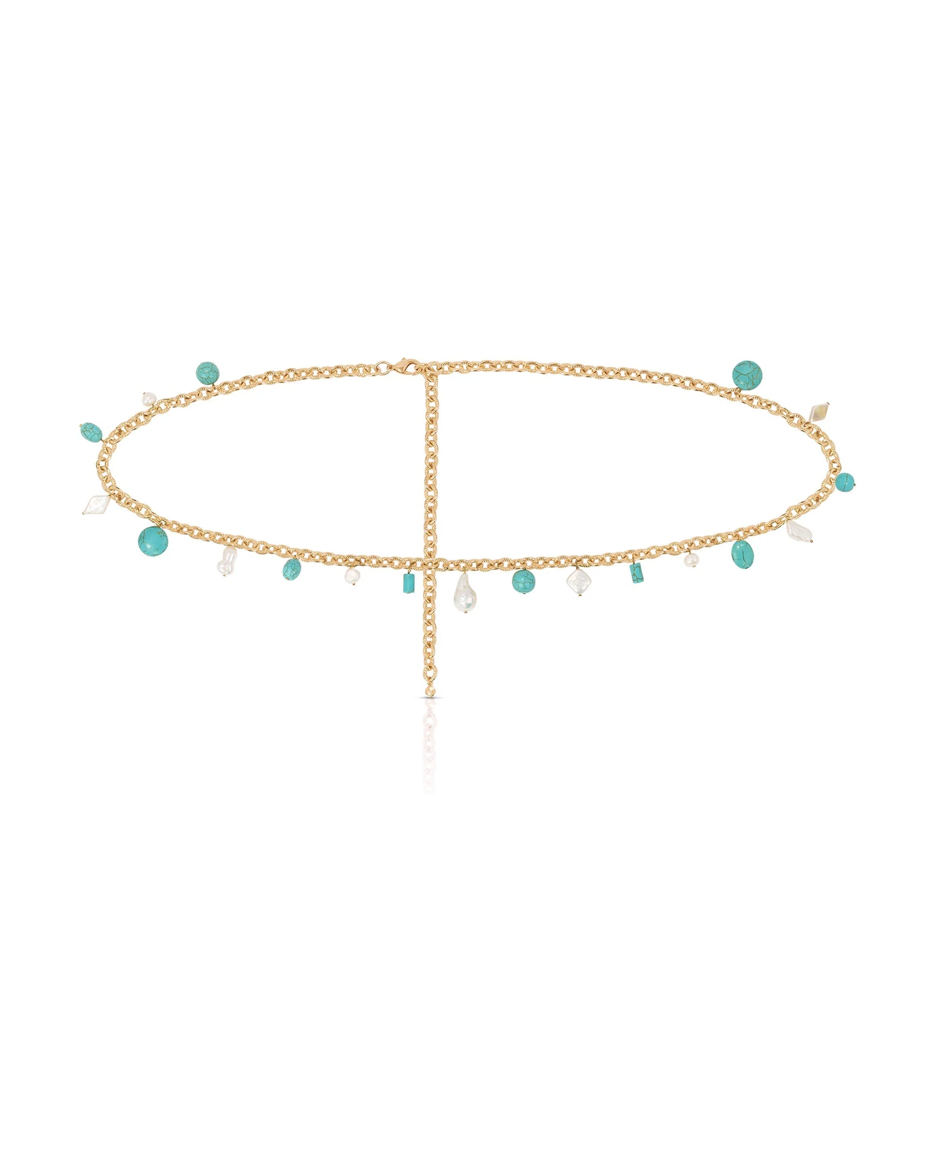 Tropical Turquoise and Pearl Waist Chain - Futureuc