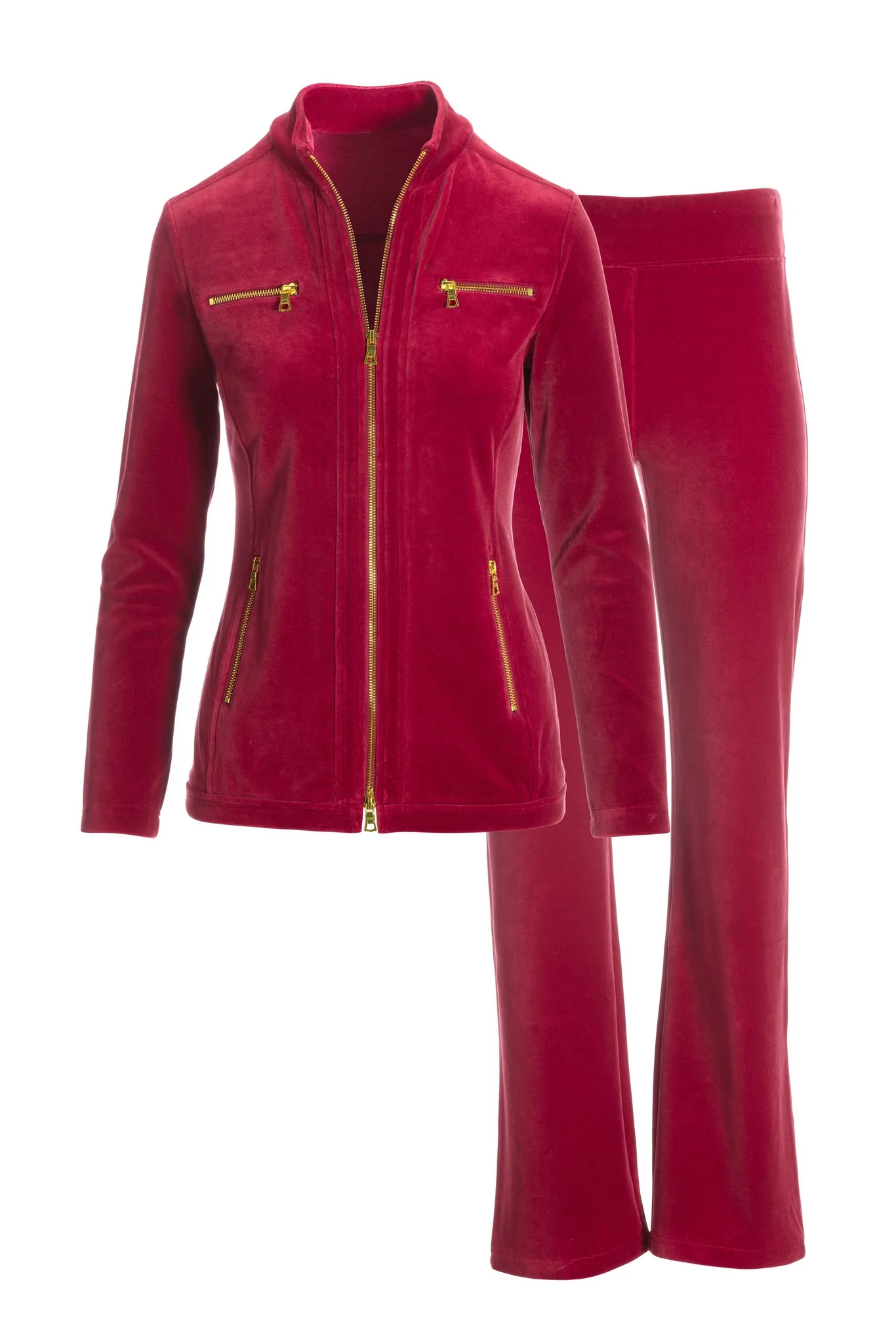Velour Chic Zippered Coordinates Rio Red - Futureuc