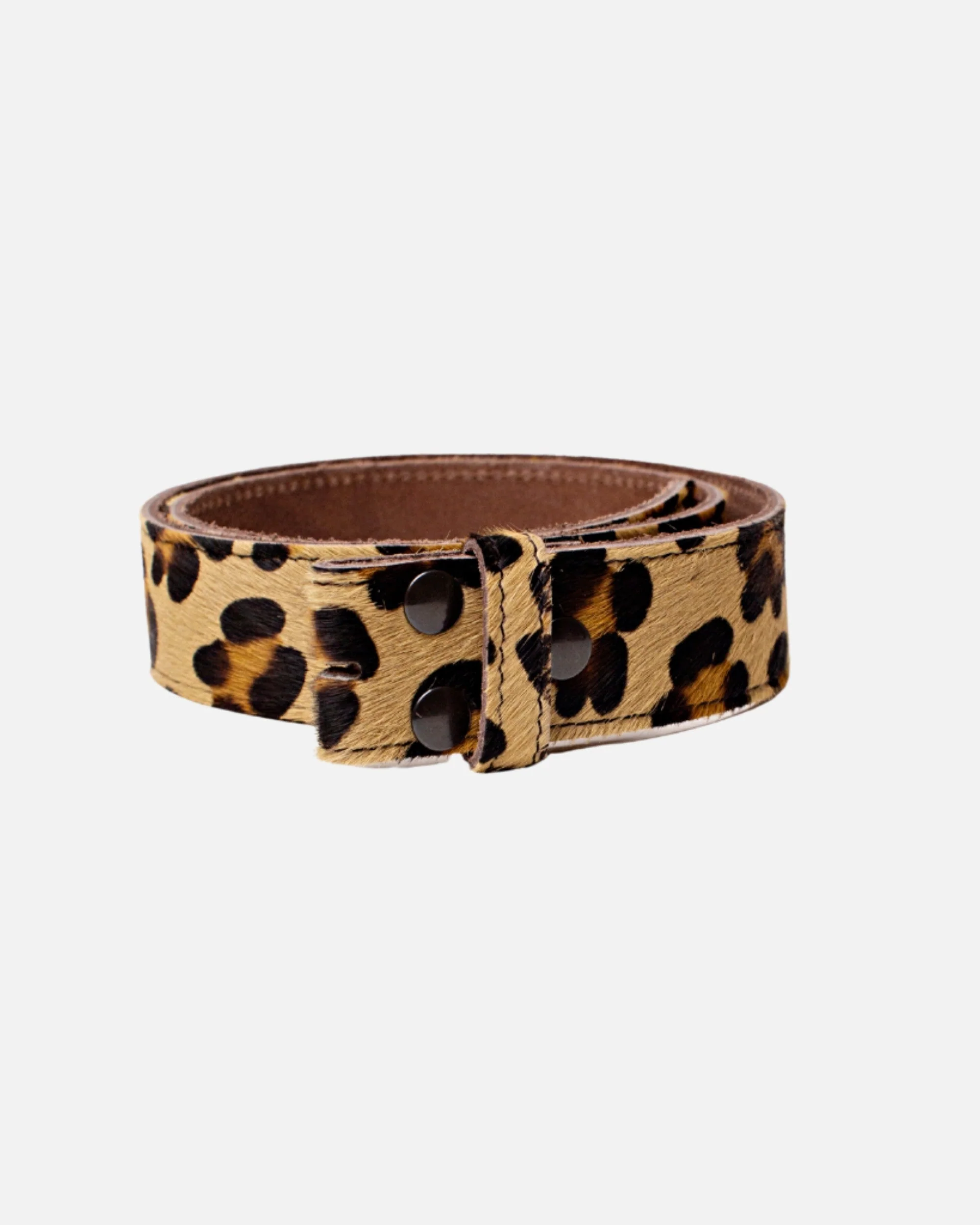 Amalia | Leopard Cow Hair Leather Belt Strap - Futureuc