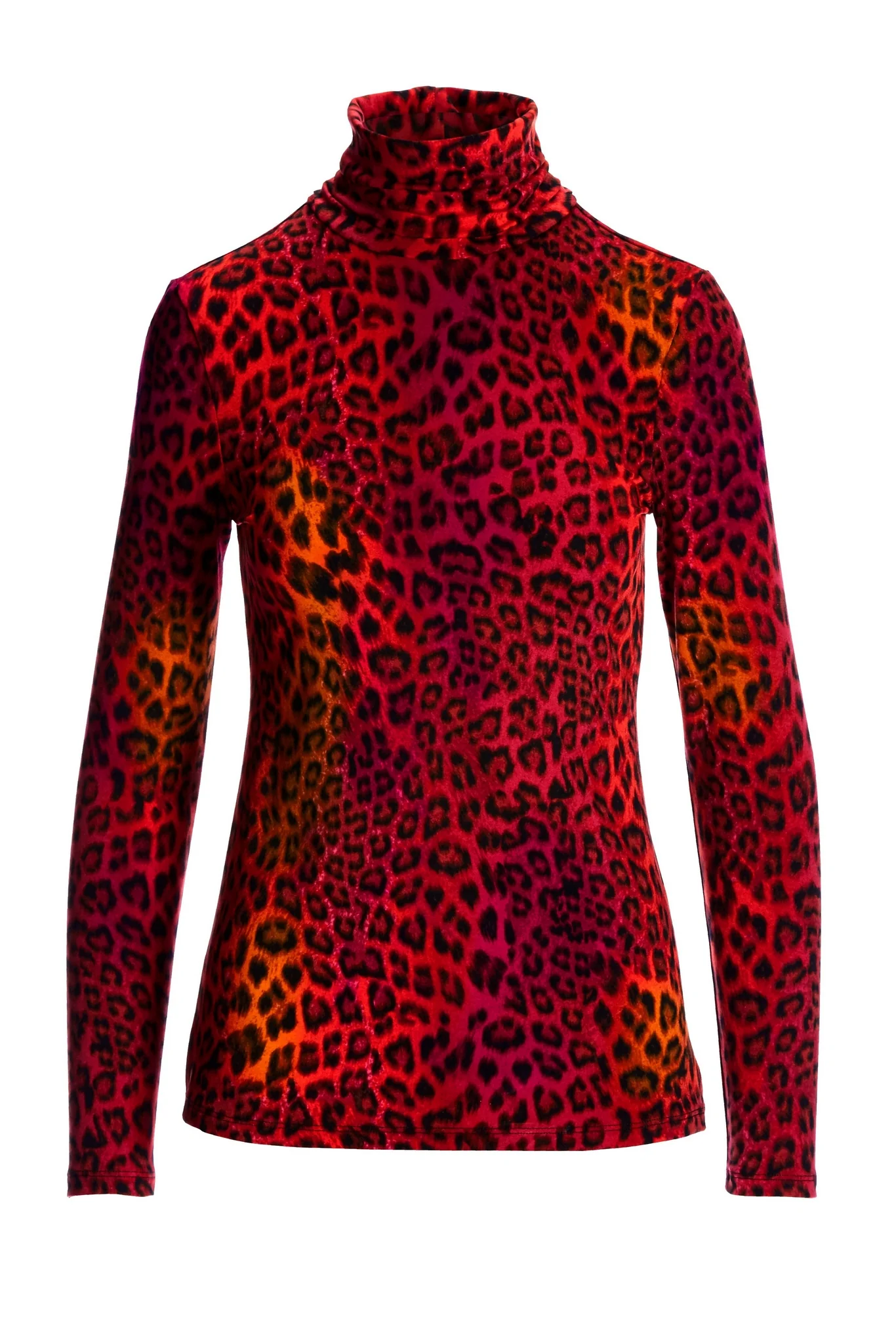 Animal Print Turtleneck Top Multi - Futureuc