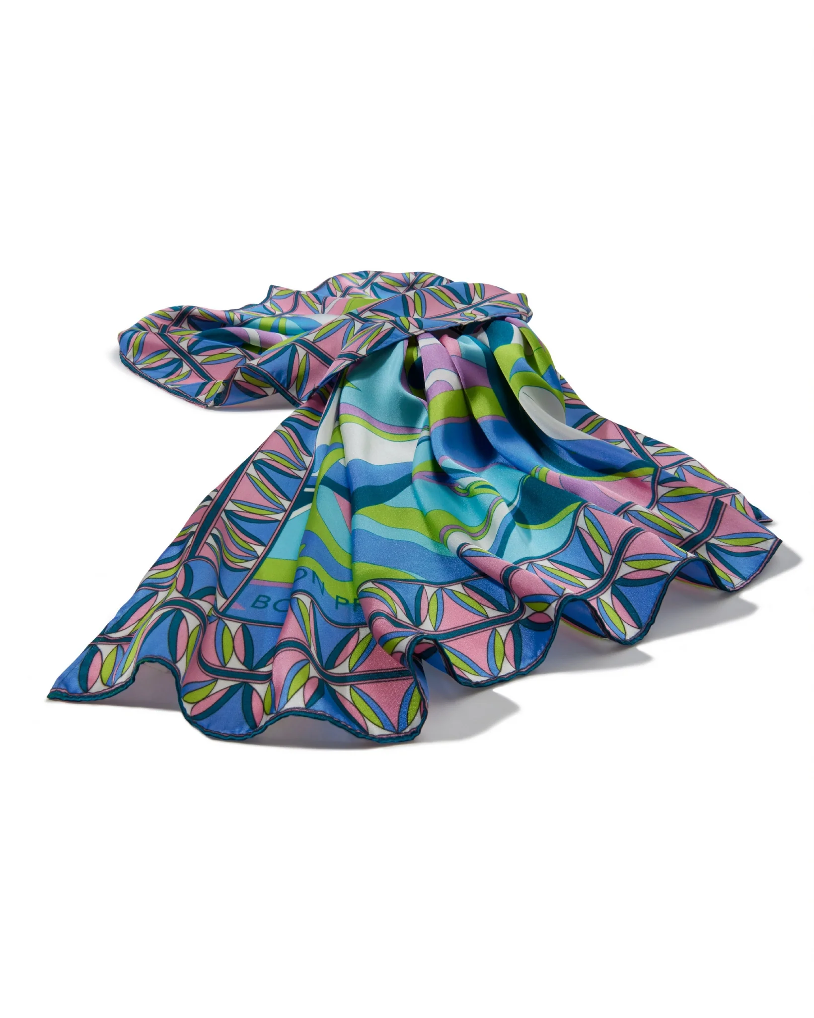 Boston Proper Abstract Scarf Blue Multi - Futureuc