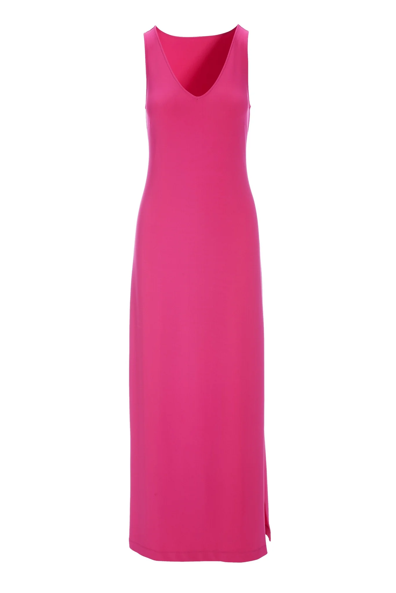 Beyond Travel V Neck Maxi Dress Magenta - Futureuc