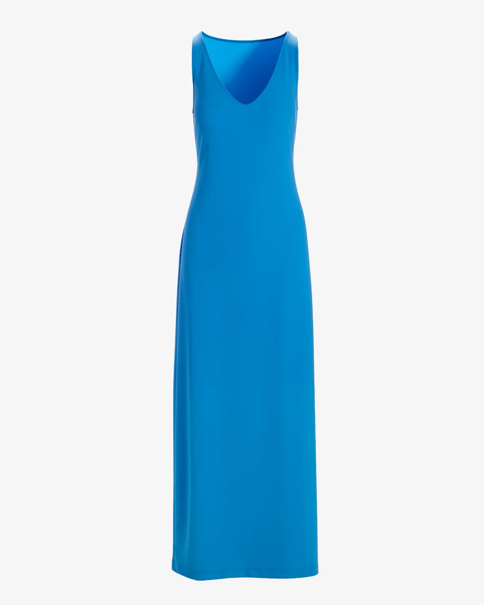 Beyond Travel Sleeveless V Neck Maxi Dress Malibu Blue - Futureuc