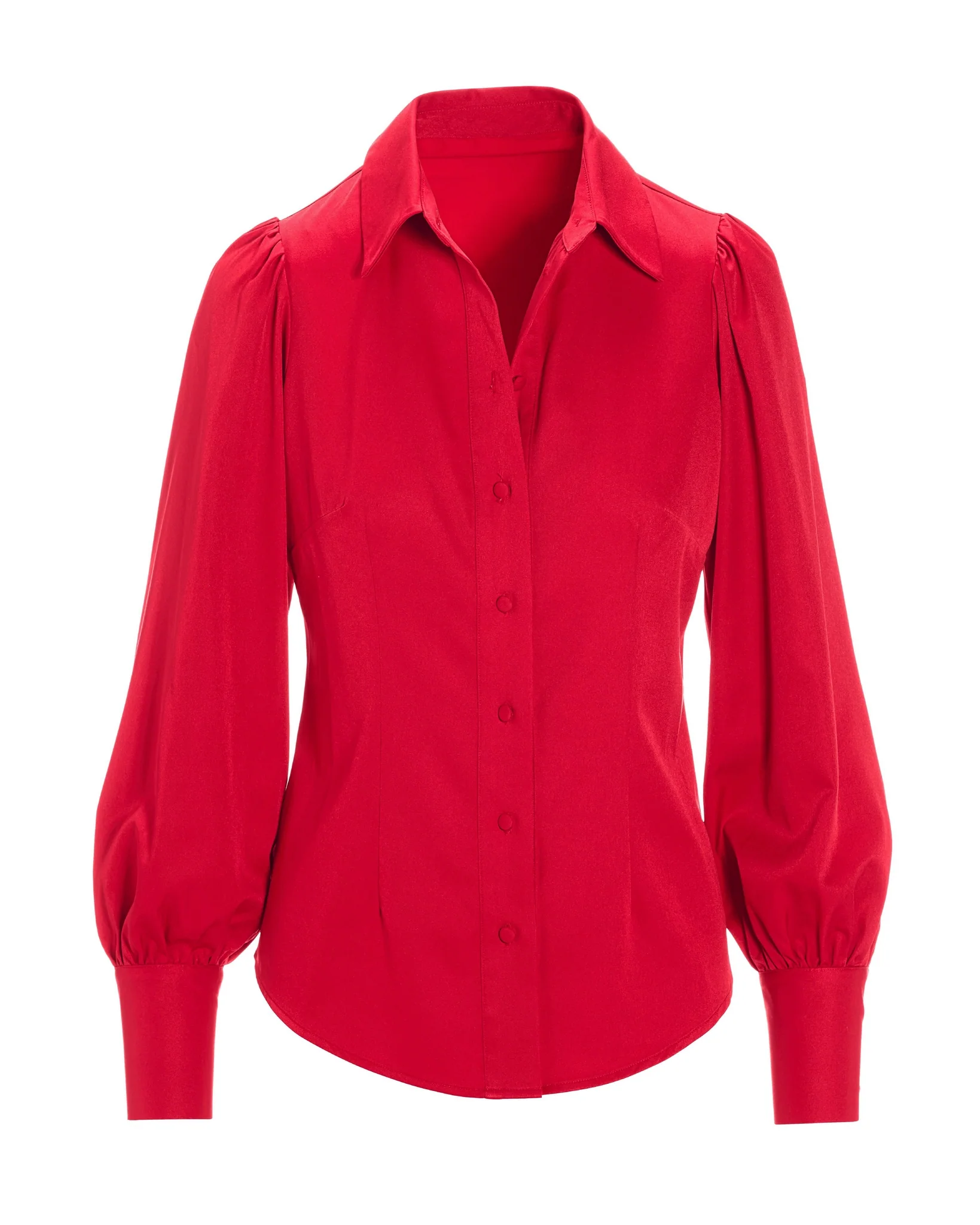 Victoria Chic Drama Sleeve Shirt Racing Red - Futureuc