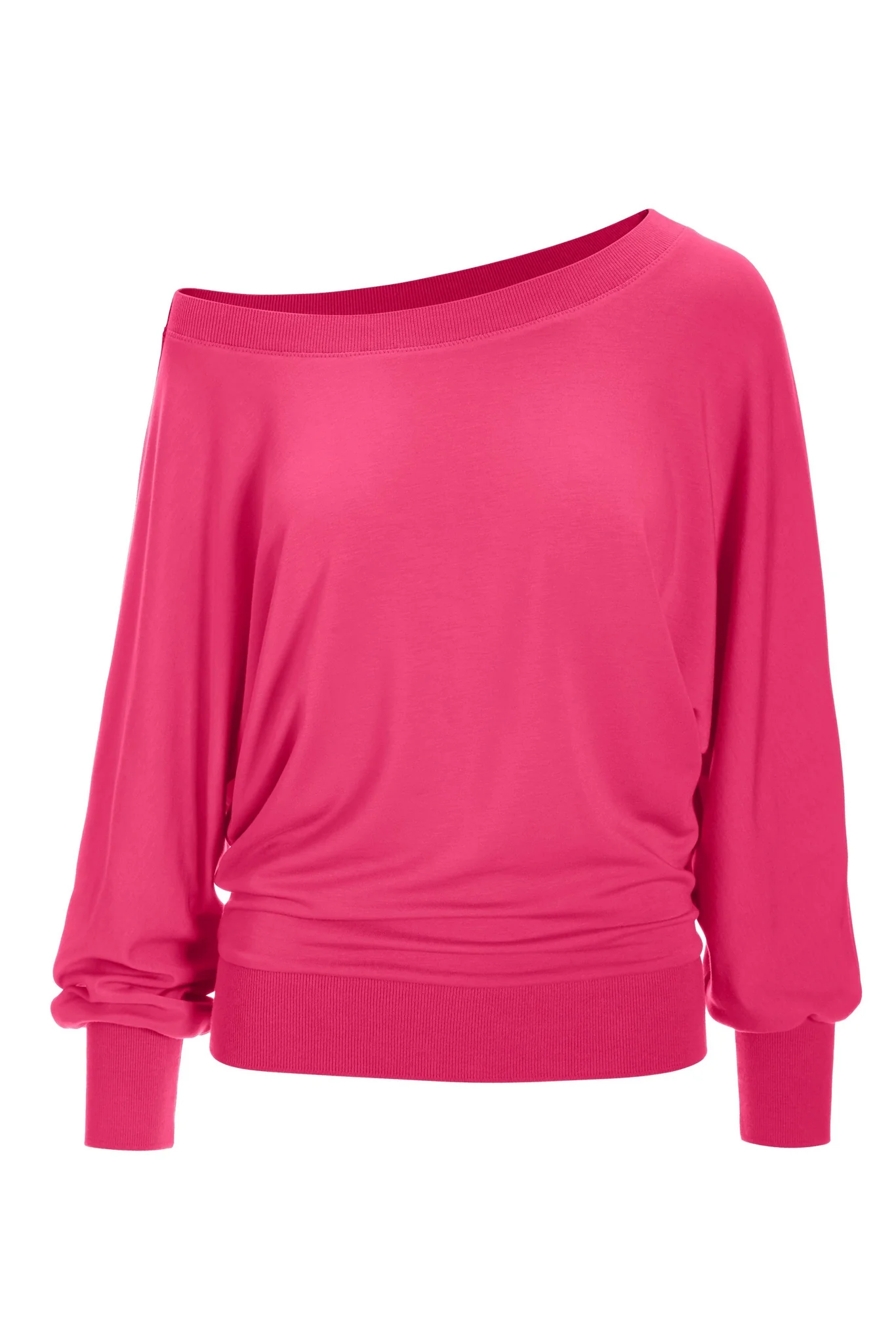 Banded Slouchy Lounge Top Magenta - Futureuc