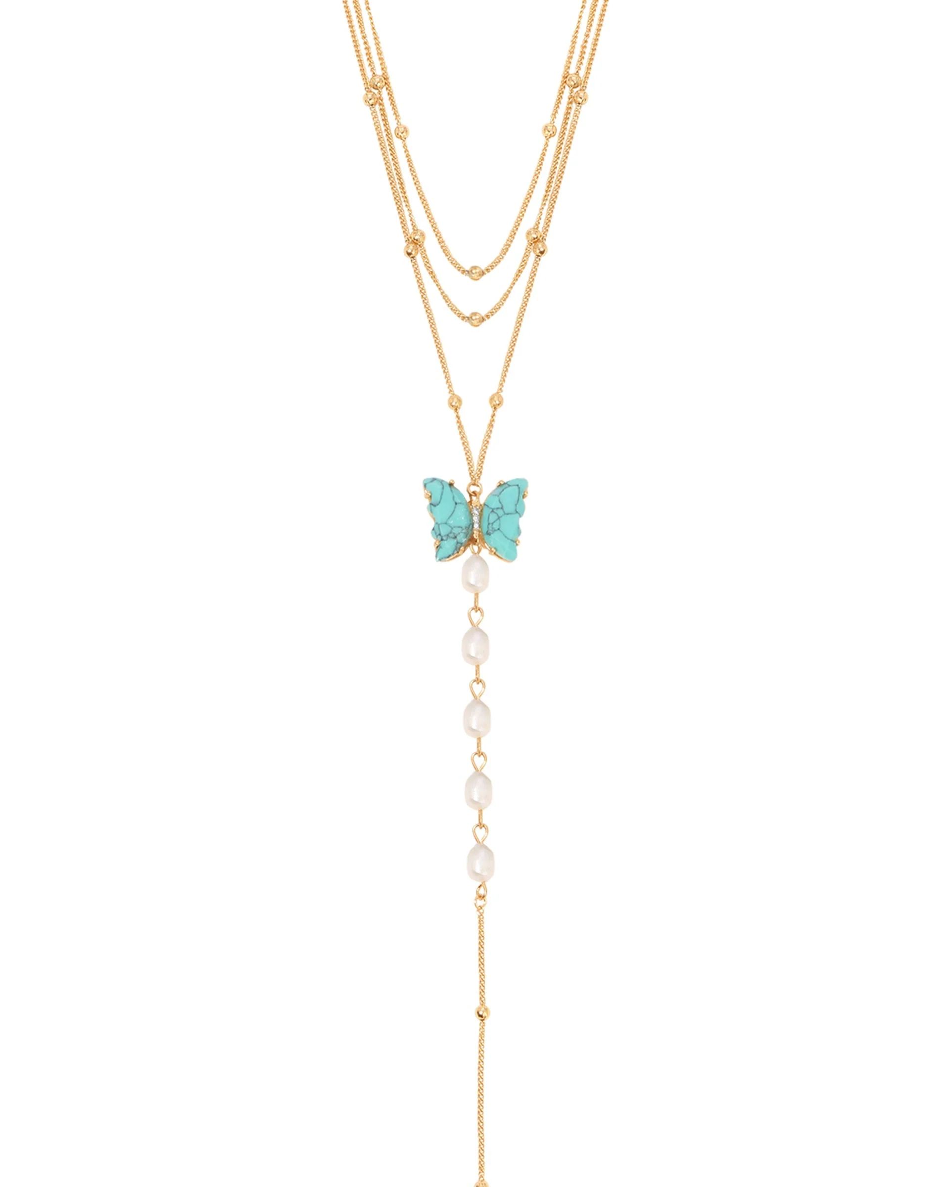 Turquoise Butterfly Lariat - Futureuc