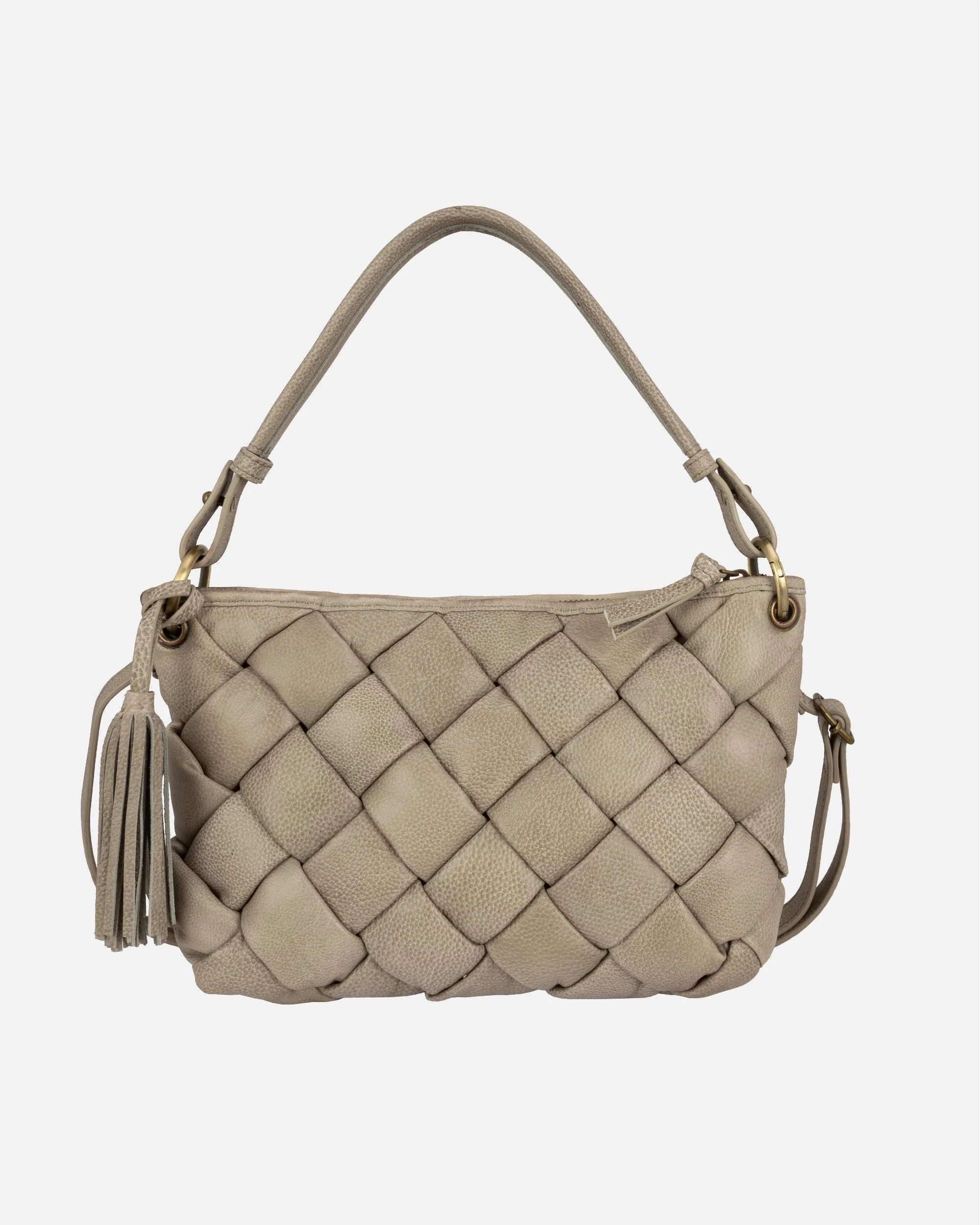 Wang | Woven Leather Shoulder Bag - Futureuc