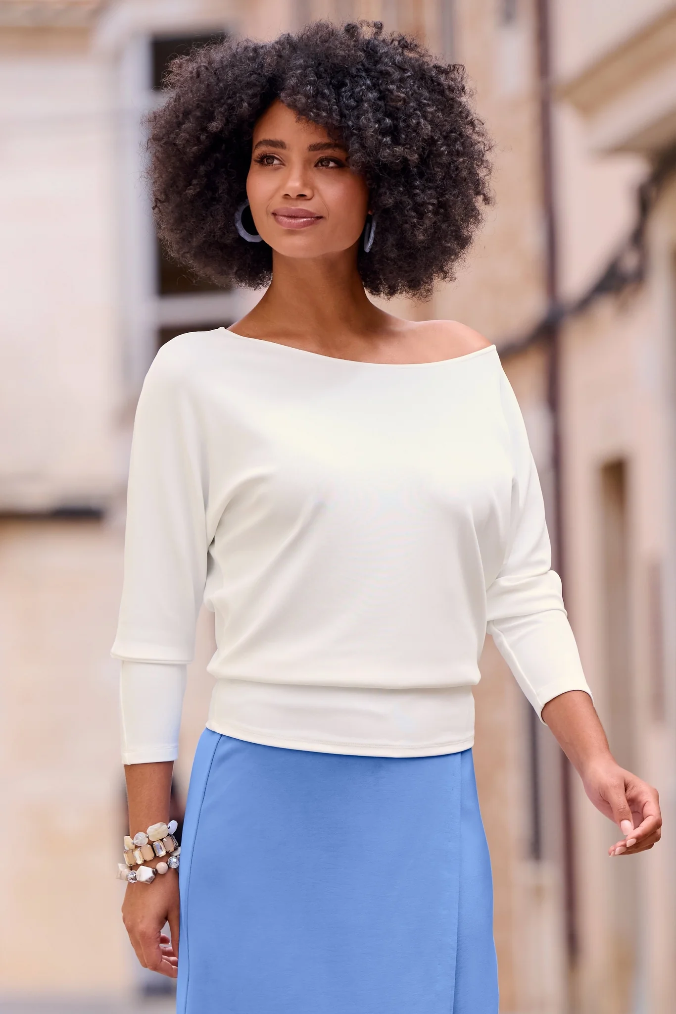 Beyond Travel Slouchy Top Ivory Coast - Futureuc