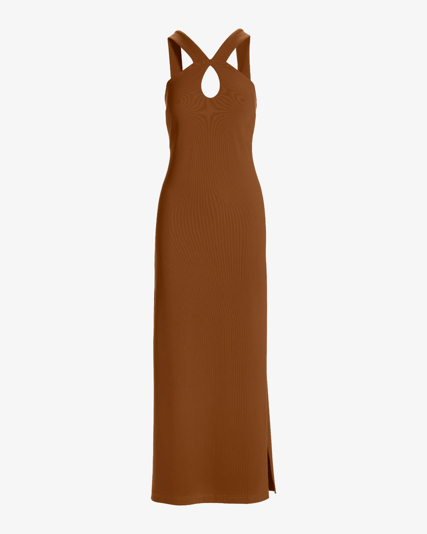 Beyond Travel Keyhole Maxi Dress Toffee - Futureuc