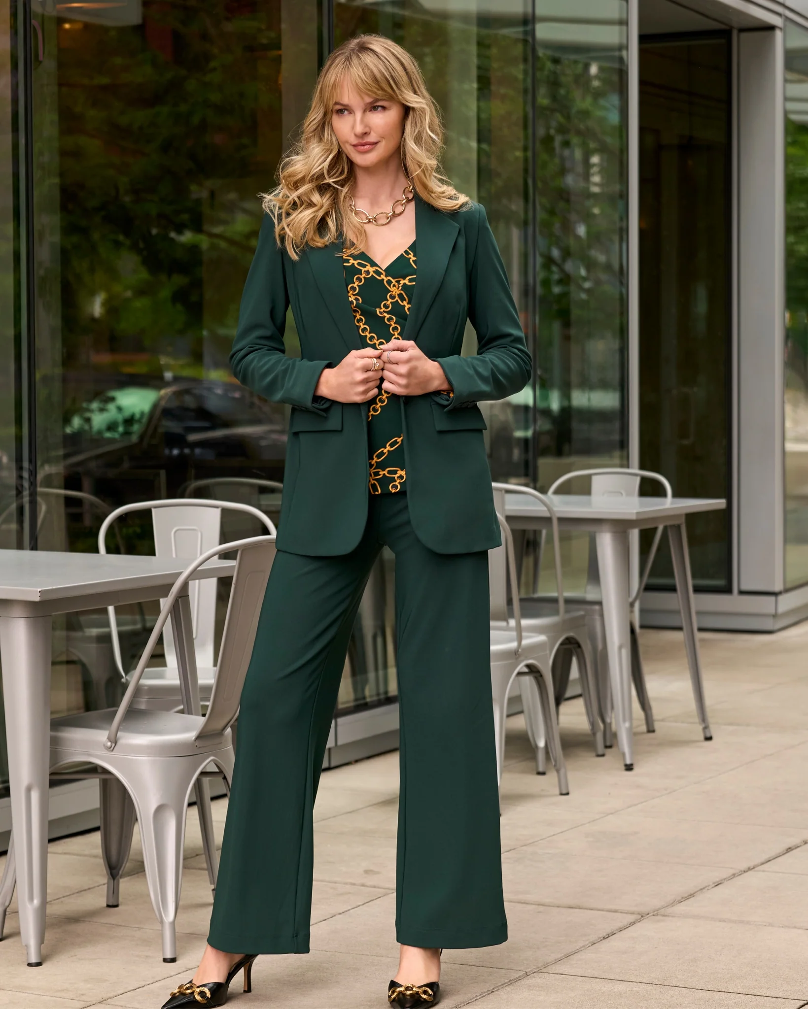 Beyond Travel High Rise Palazzo Pant Pine Grove - Futureuc