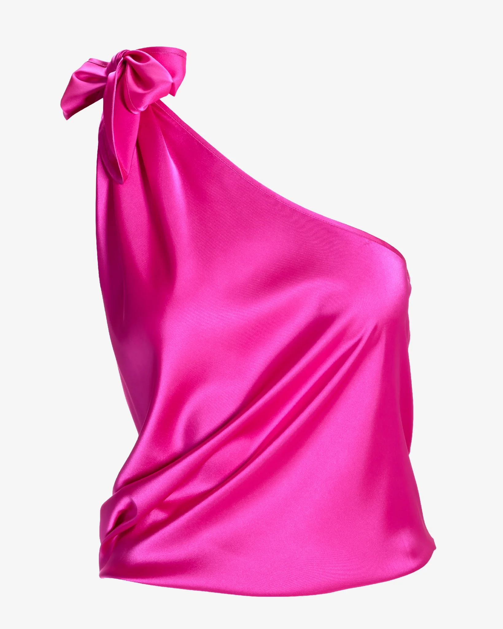 Bella Versatile Charmeuse Blouse Hot Pink - Futureuc