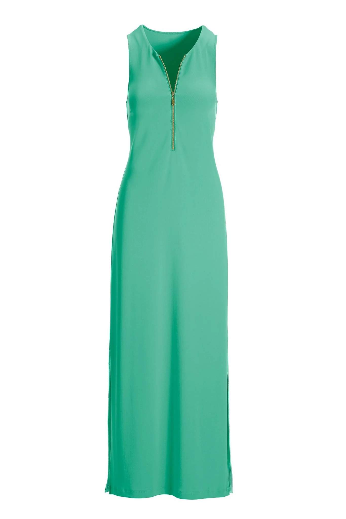 Beyond Travel Zipper Maxi Dress Pool Blue - Futureuc