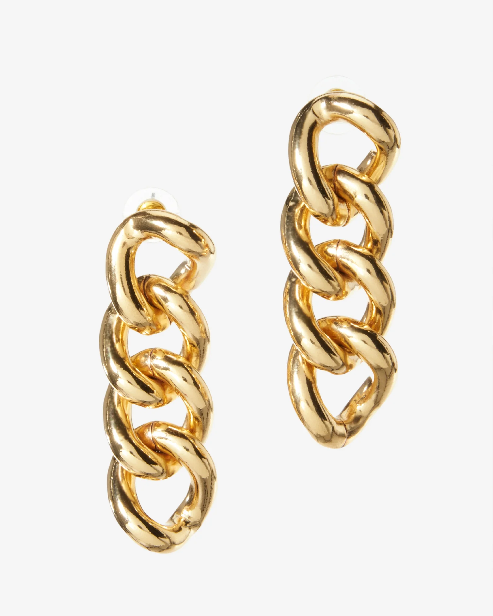 Chain Link Drop Earring Gold - Futureuc