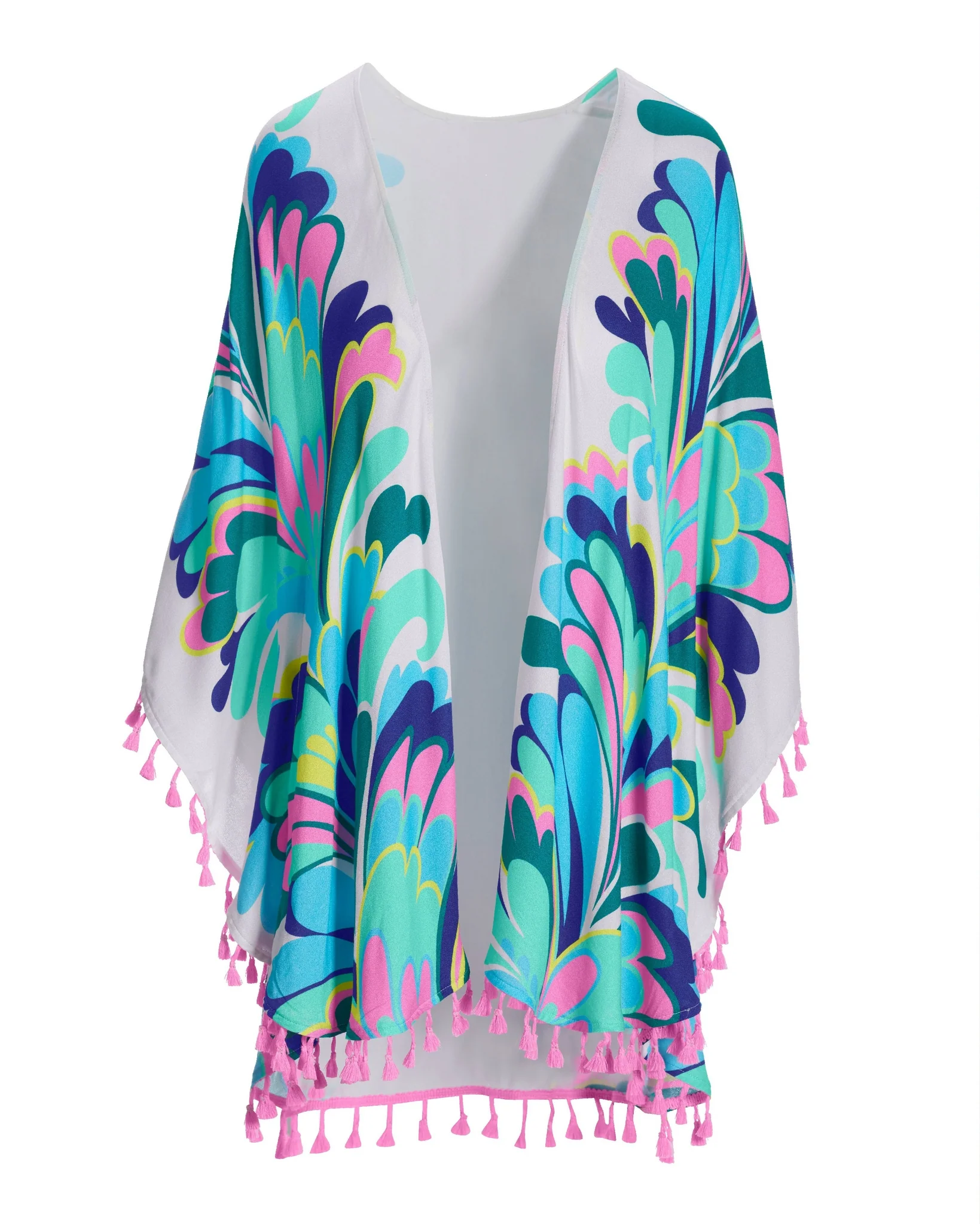 Abstract Tassel Kimono Multi - Futureuc