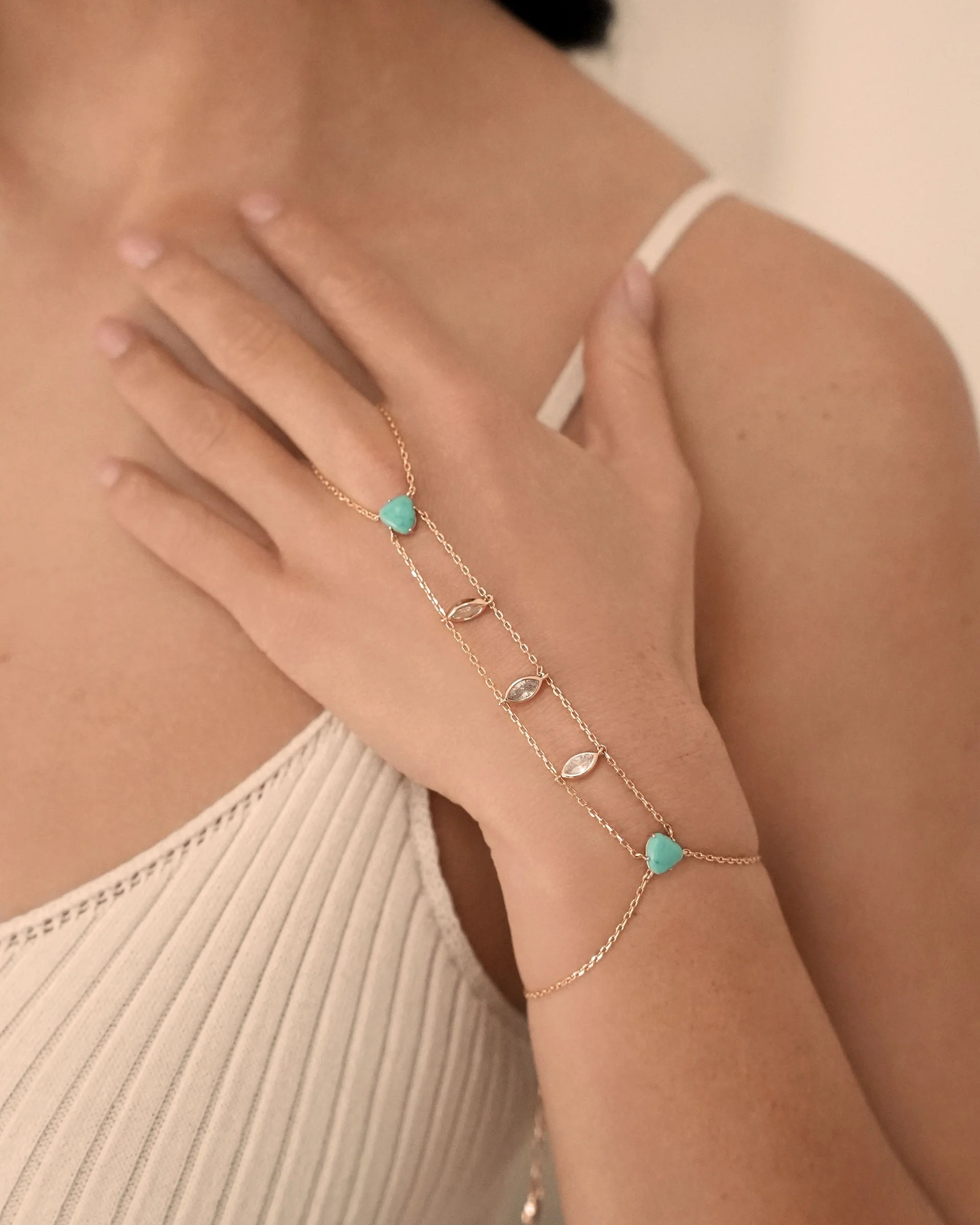 Turquoise Solstice Hand Chain - Futureuc