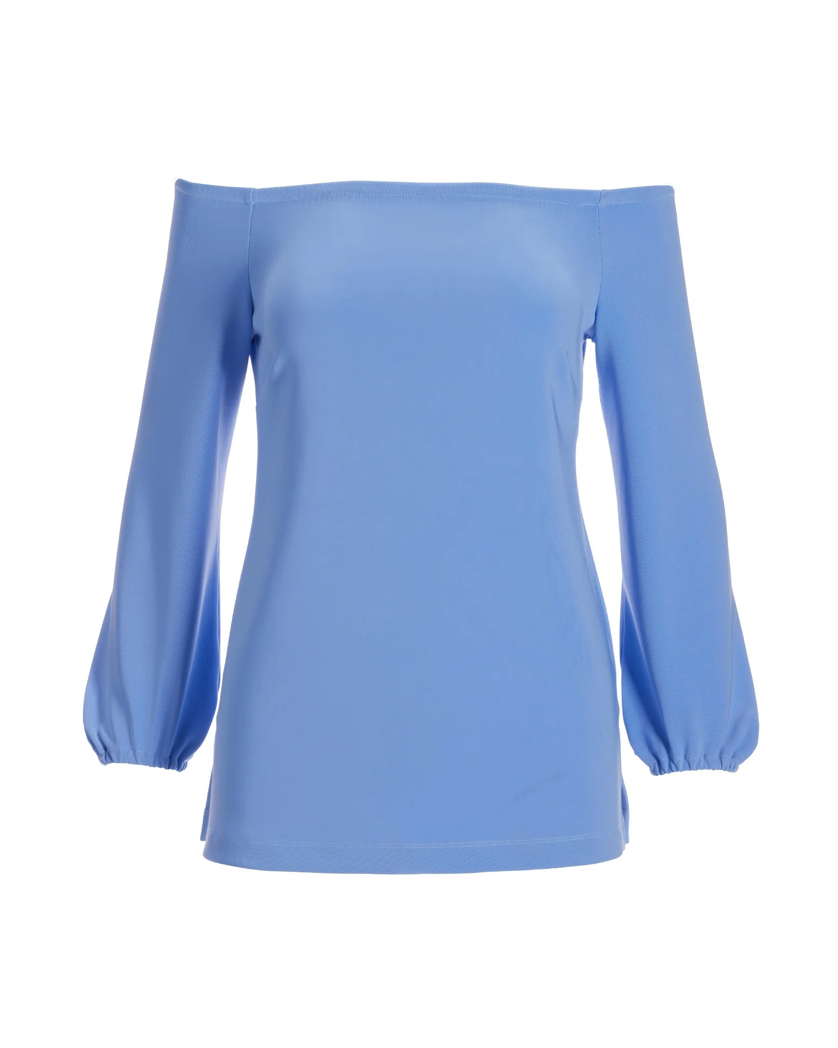 Beyond Travel Off The Shoulder Top Hydrangea Blue - Futureuc