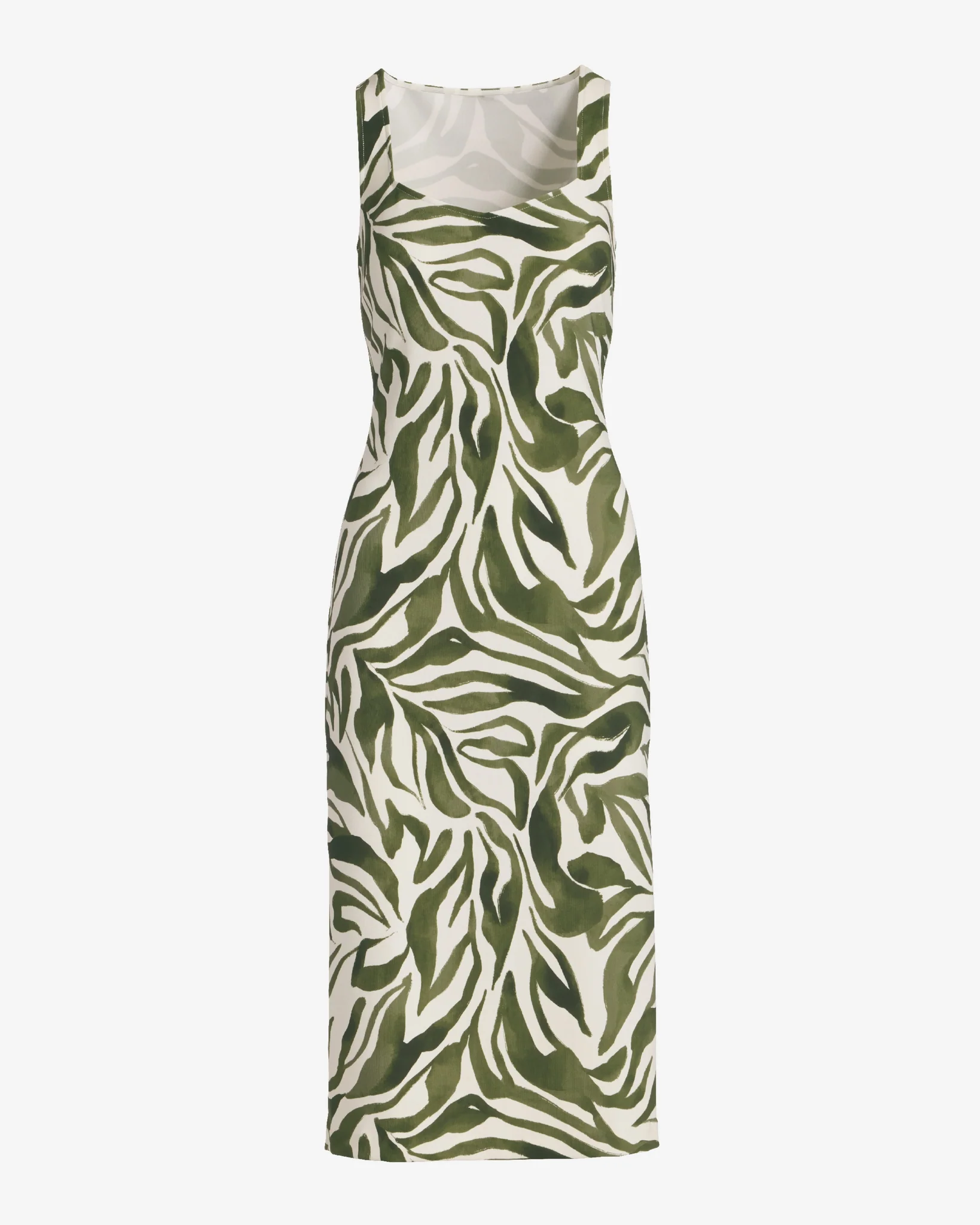 Beyond Travel Print Sweetheart Neckline Midi Dress Glamorous Safari - Futureuc
