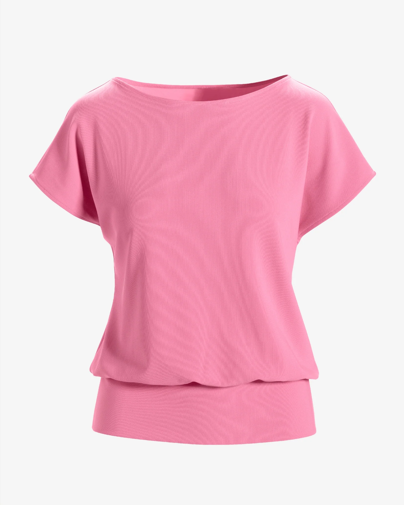 Beyond Travel Short Sleeve Blouson Top Sachet Pink - Futureuc