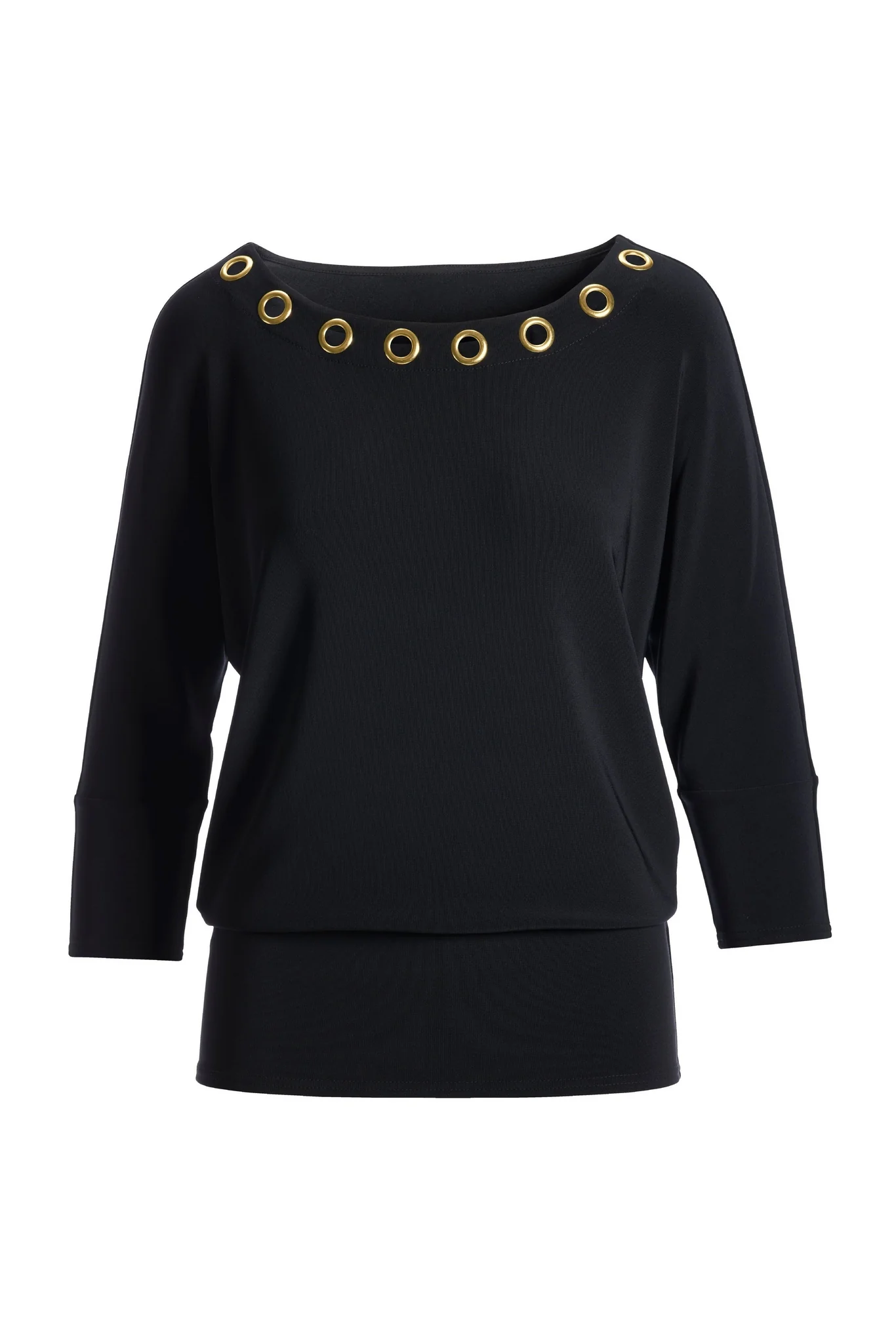 Beyond Travel Grommet Slouchy Top Jet Black - Futureuc