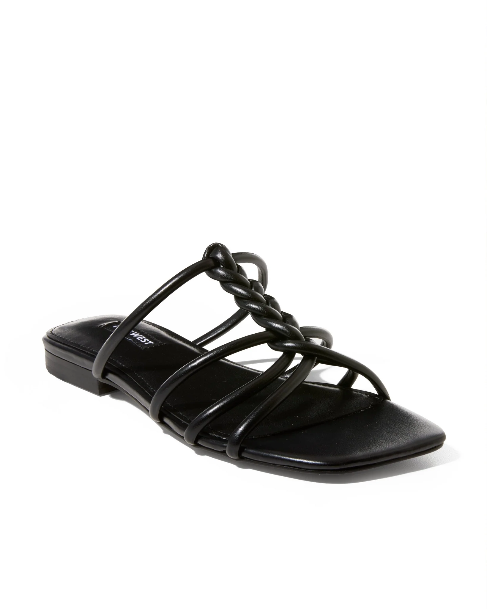 Braided Strappy Sandal Black - Futureuc
