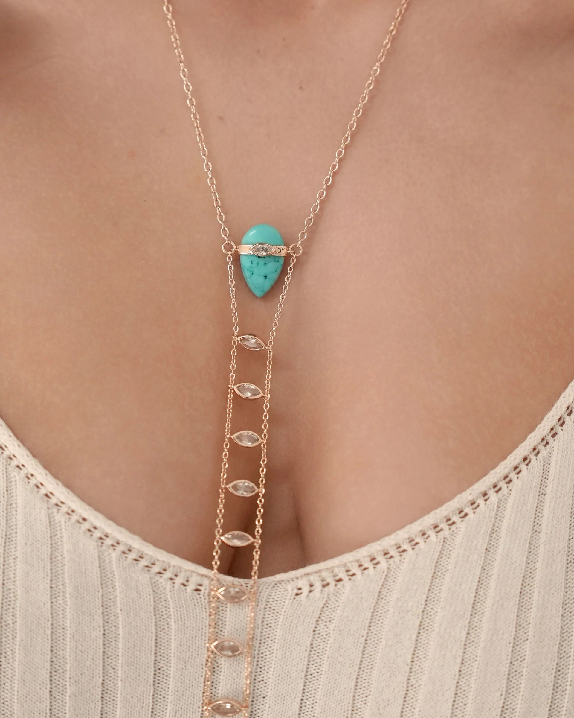 Turquoise Solstice Body Chain - Futureuc