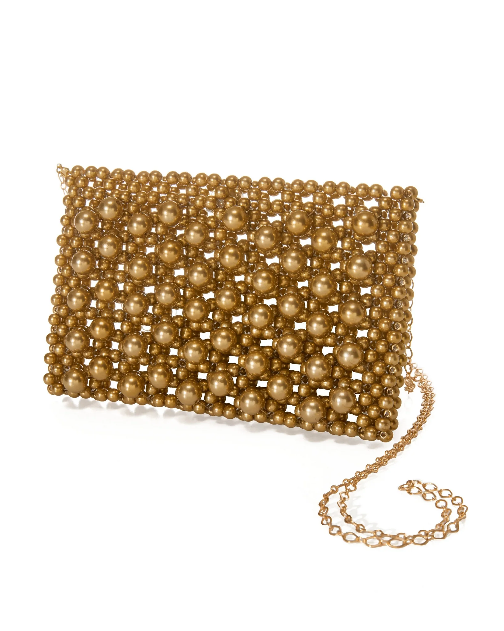 All Over Pearl Clutch Gold - Futureuc