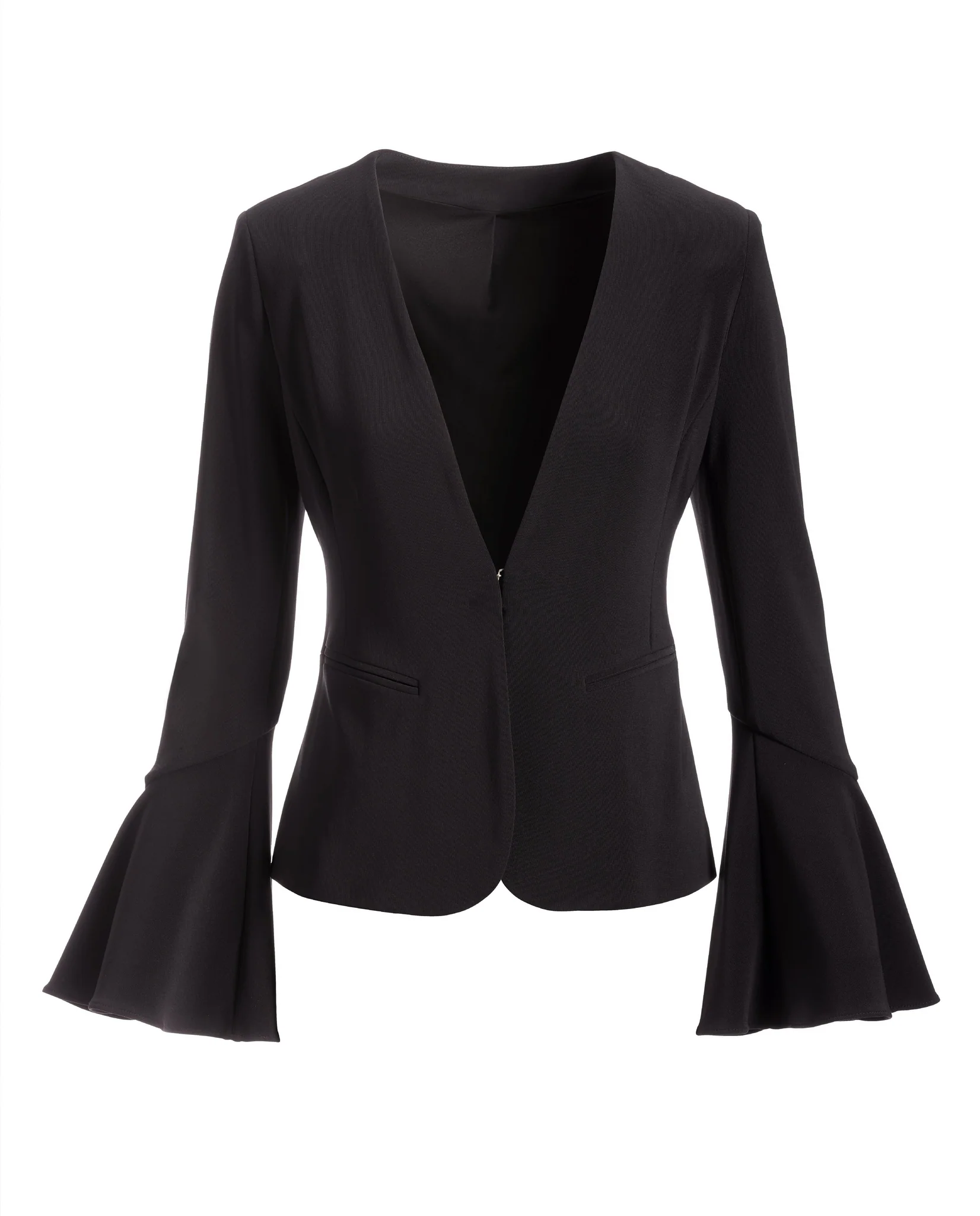 Beyond Travel Flare Sleeve Jacket Jet Black - Futureuc