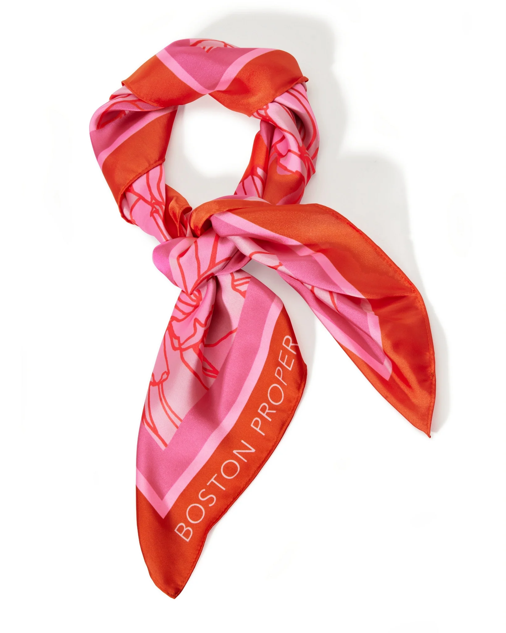 Boston Proper Love Is In Bloom Scarf Pink Multi - Futureuc