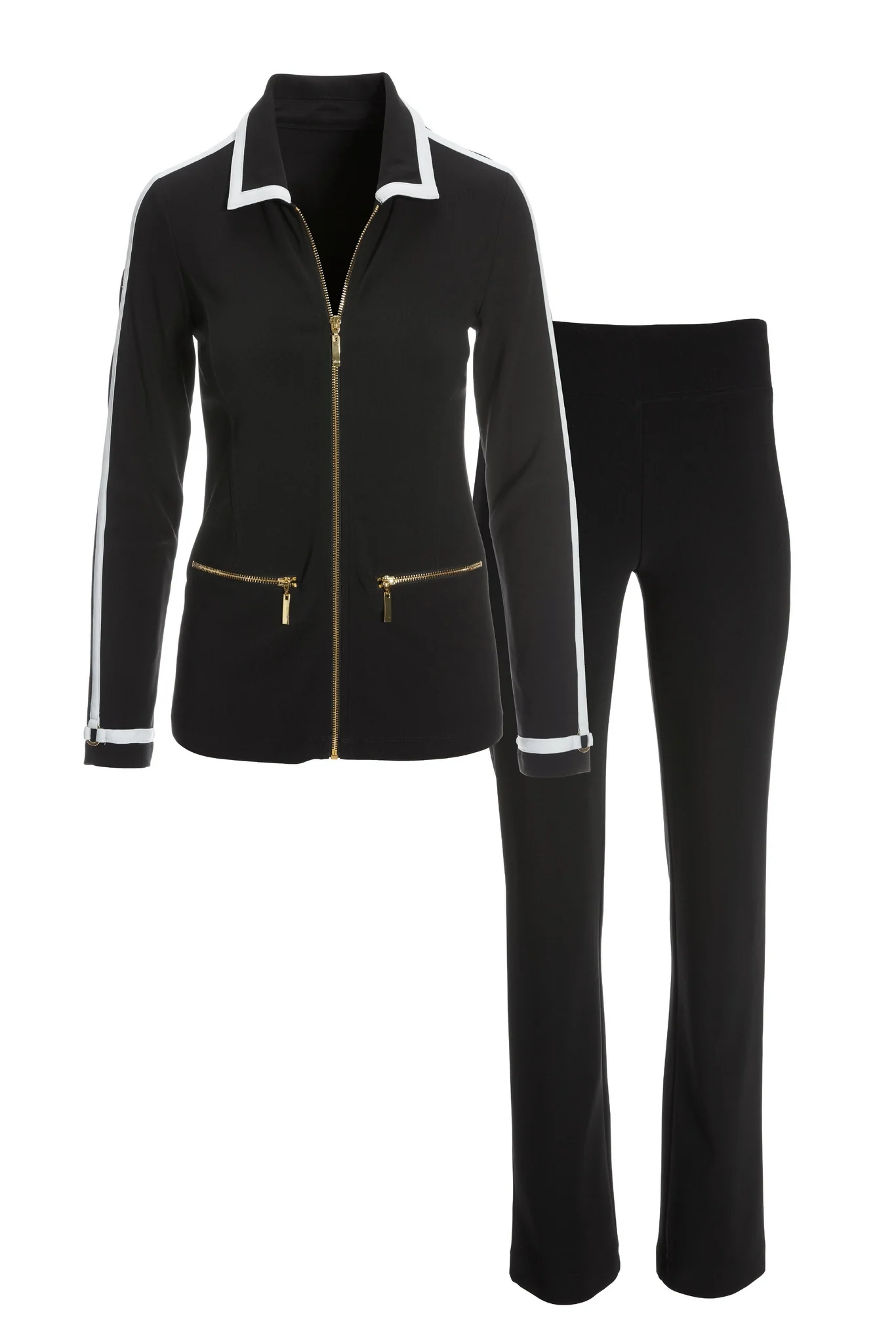 Beyond Travel Collared Sport Set Jet Black - Futureuc