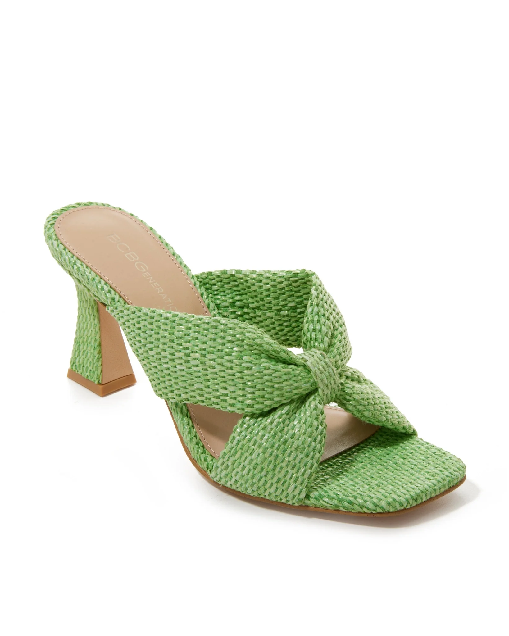 Woven Slide Heel Green - Futureuc