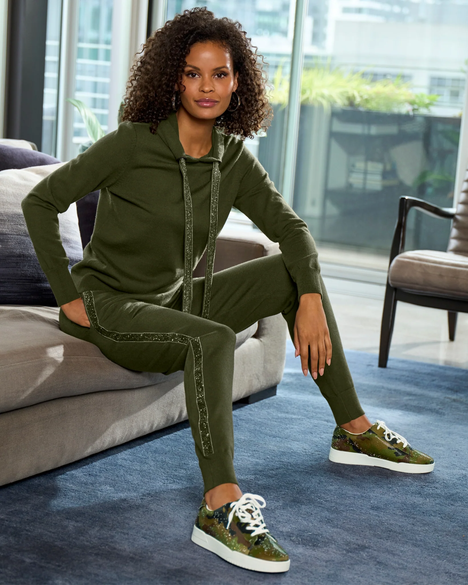 Camo Rhinestone Sneaker Multi - Futureuc