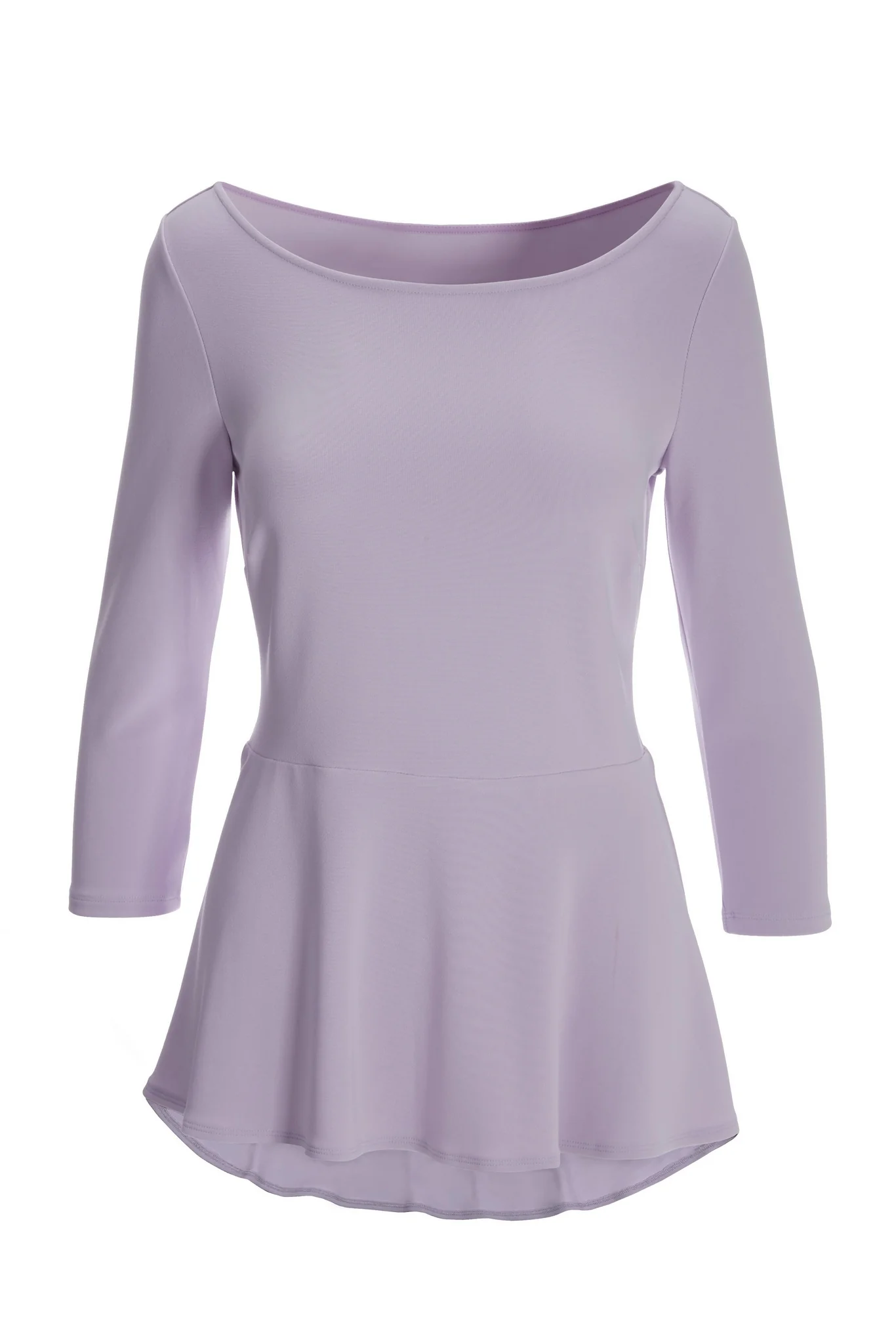 Beyond Travel Ballet Neck High Low Top Pastel Lilac - Futureuc