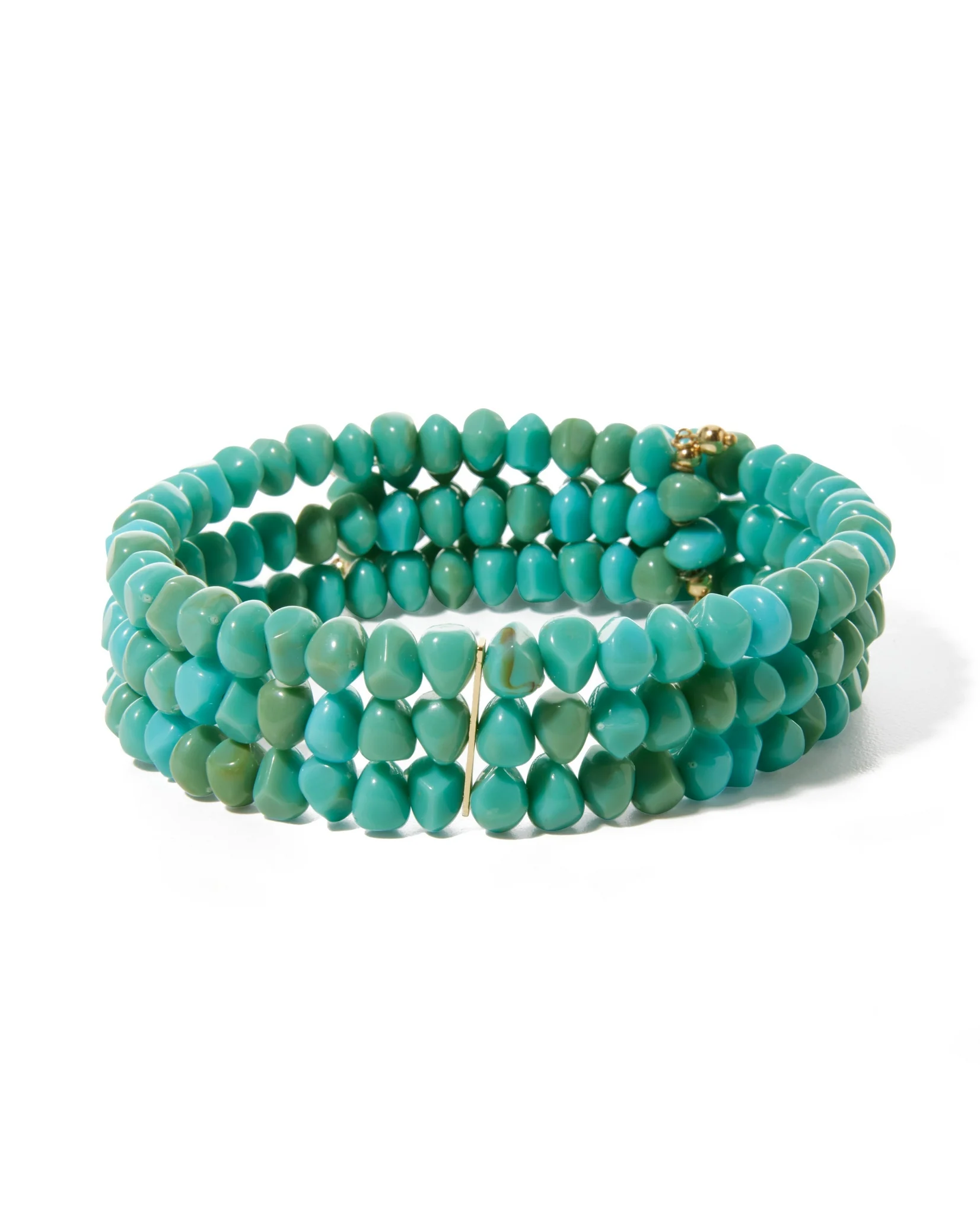 Beaded Choker Necklace Turquoise - Futureuc