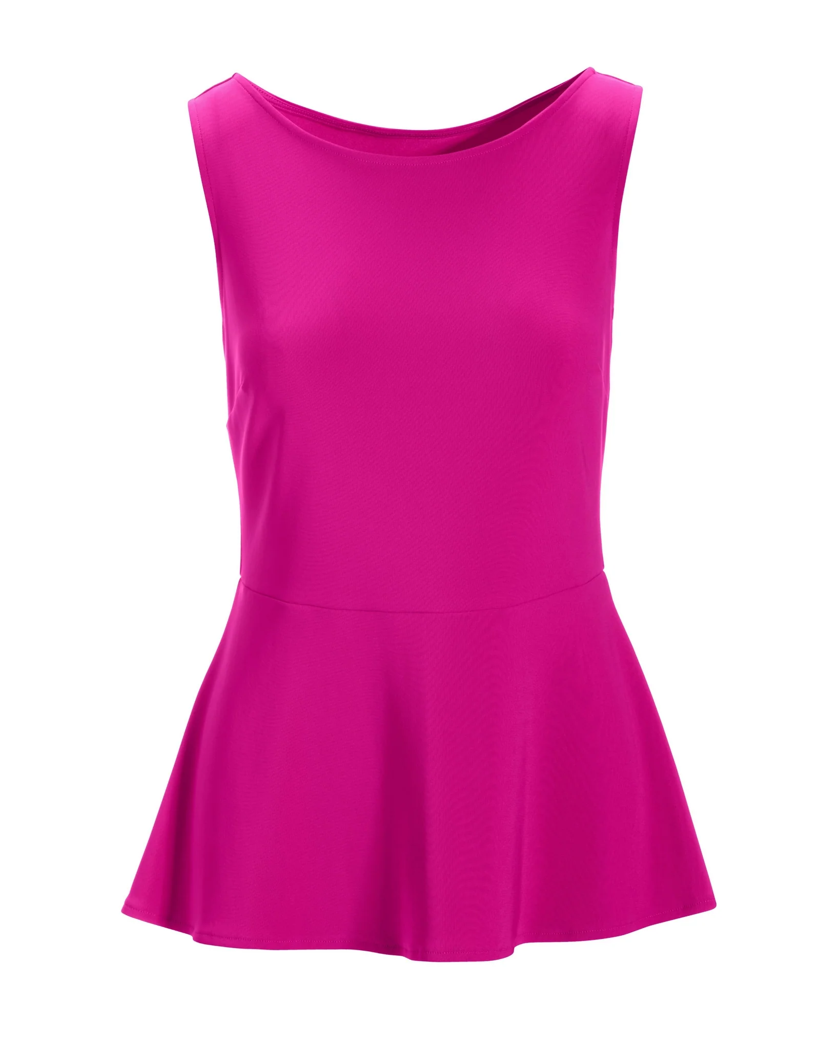 Beyond Travel Sleeveless Ballet-Neck High-Low Top Hot Pink - Futureuc