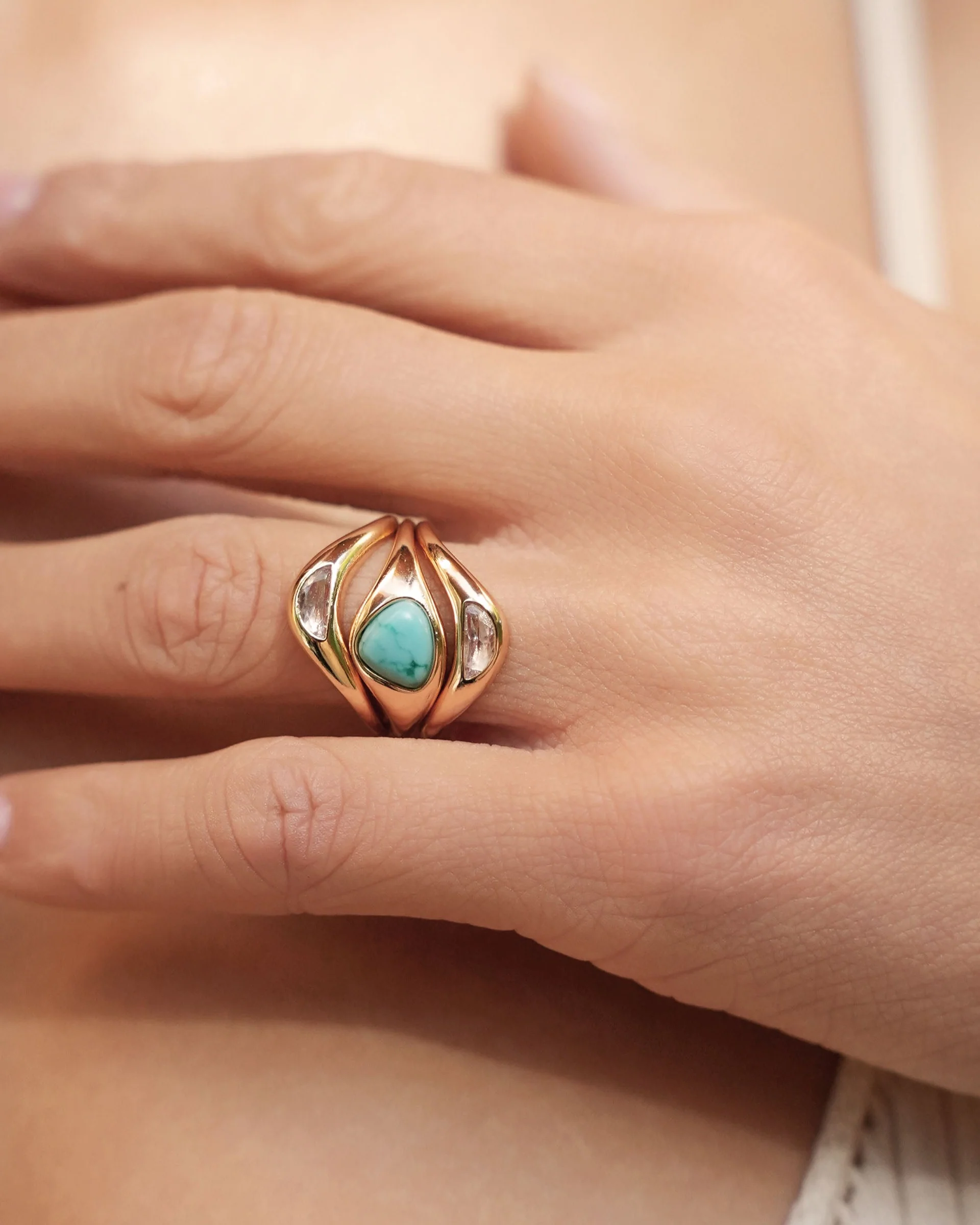 Turquoise Solstice Ring Stack - Futureuc