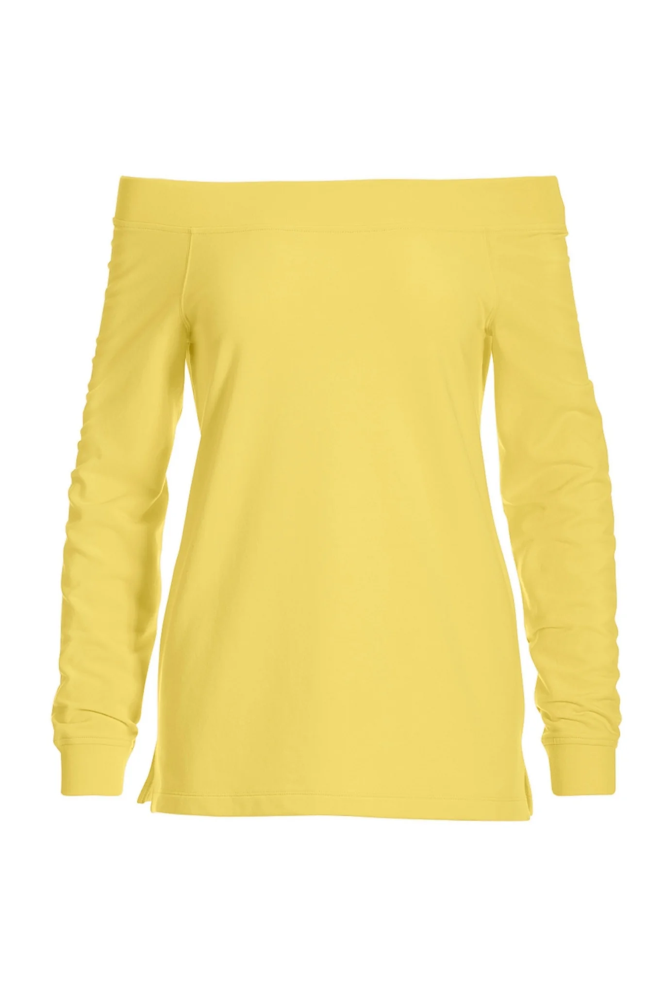 Wide Neck Pullover Sweatshirt Sunshine - Futureuc