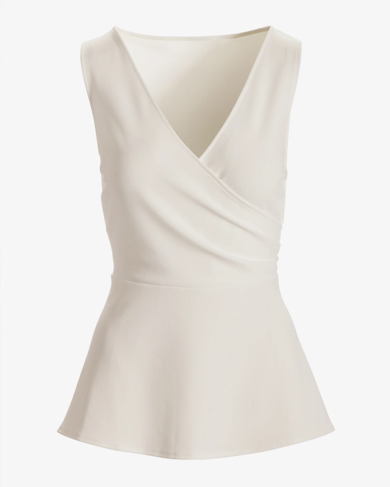 Beyond Travel Surplice Peplum Top Ivory Coast - Futureuc