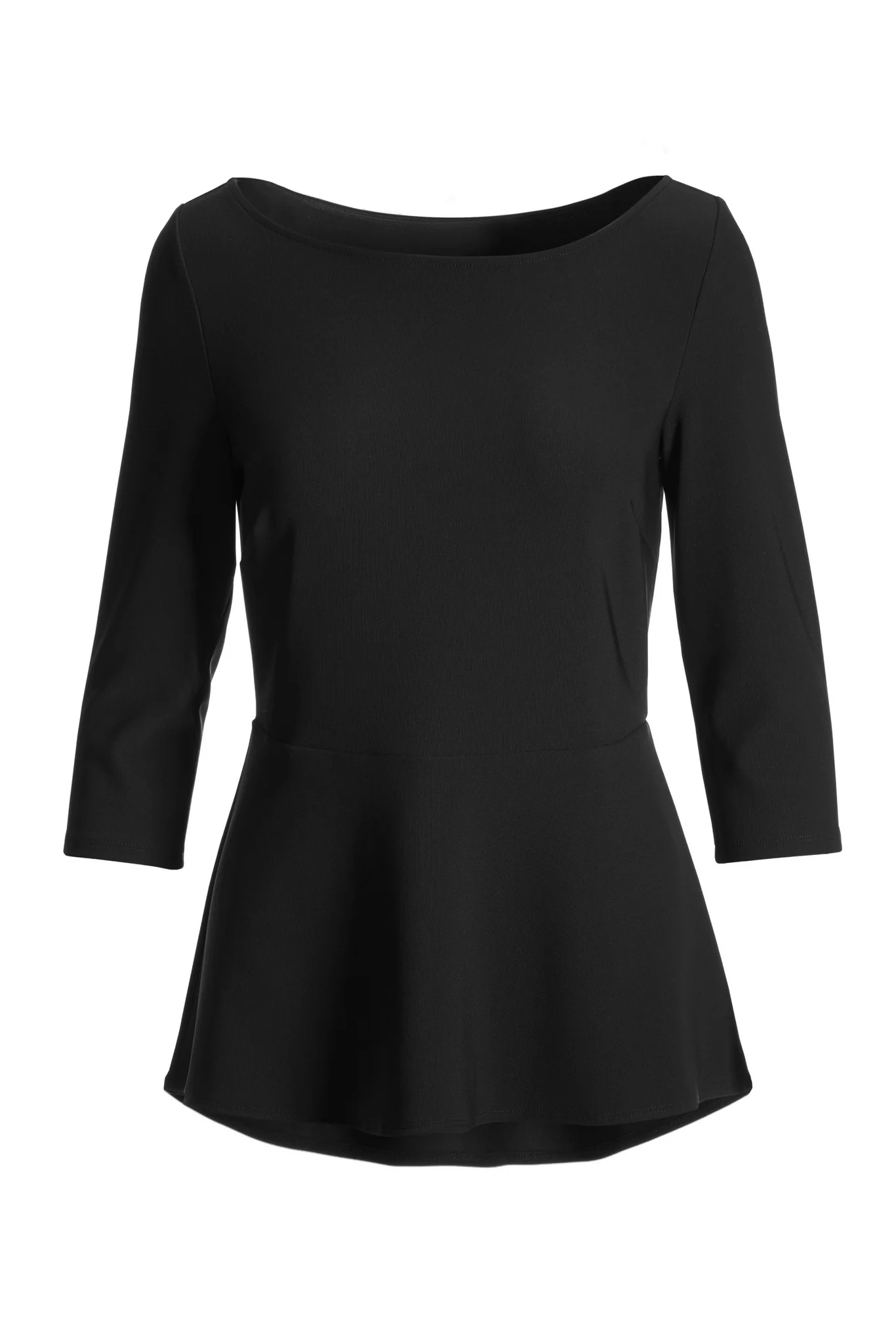 Beyond Travel Ballet Neck High Low Top Jet Black - Futureuc