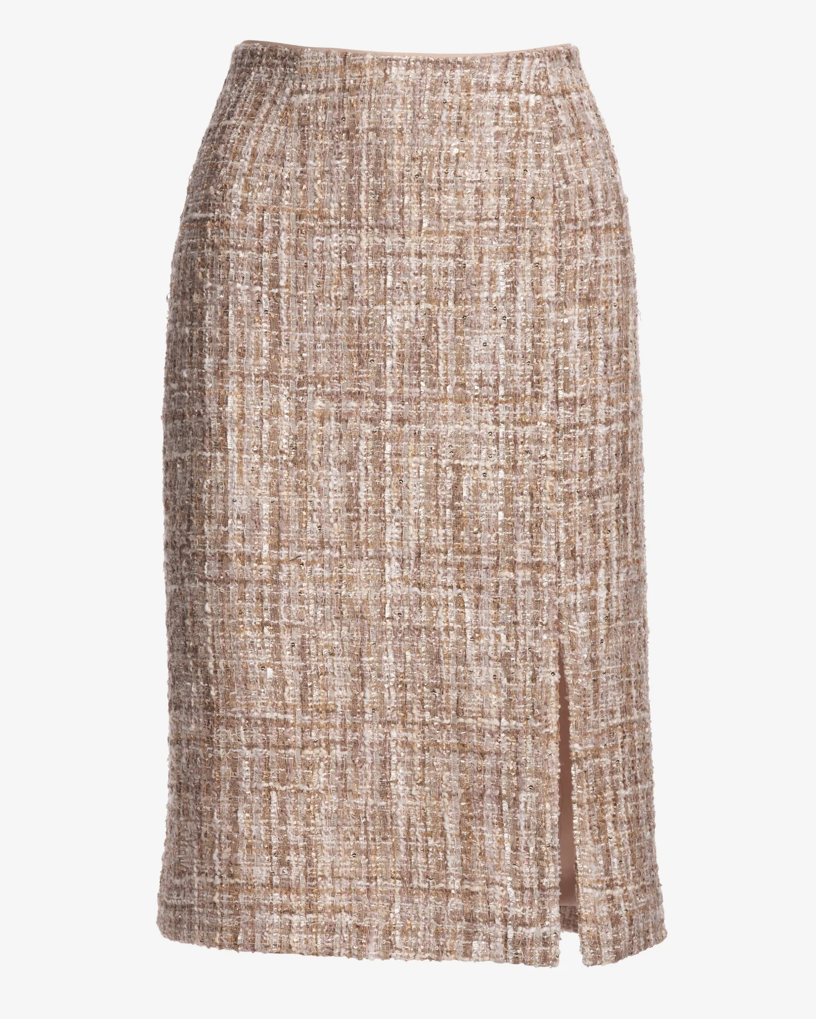 Tweed Pencil Skirt Neutral Multi - Futureuc