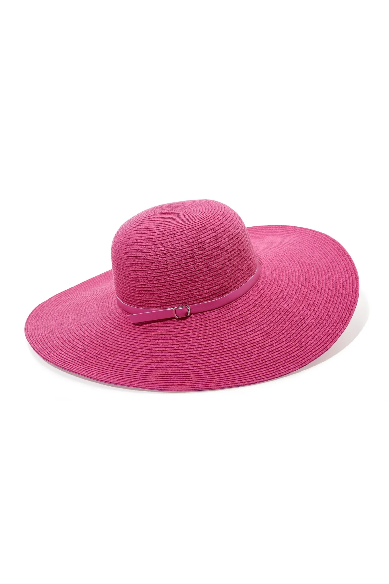 Wide Brim Straw Hat Pink - Futureuc